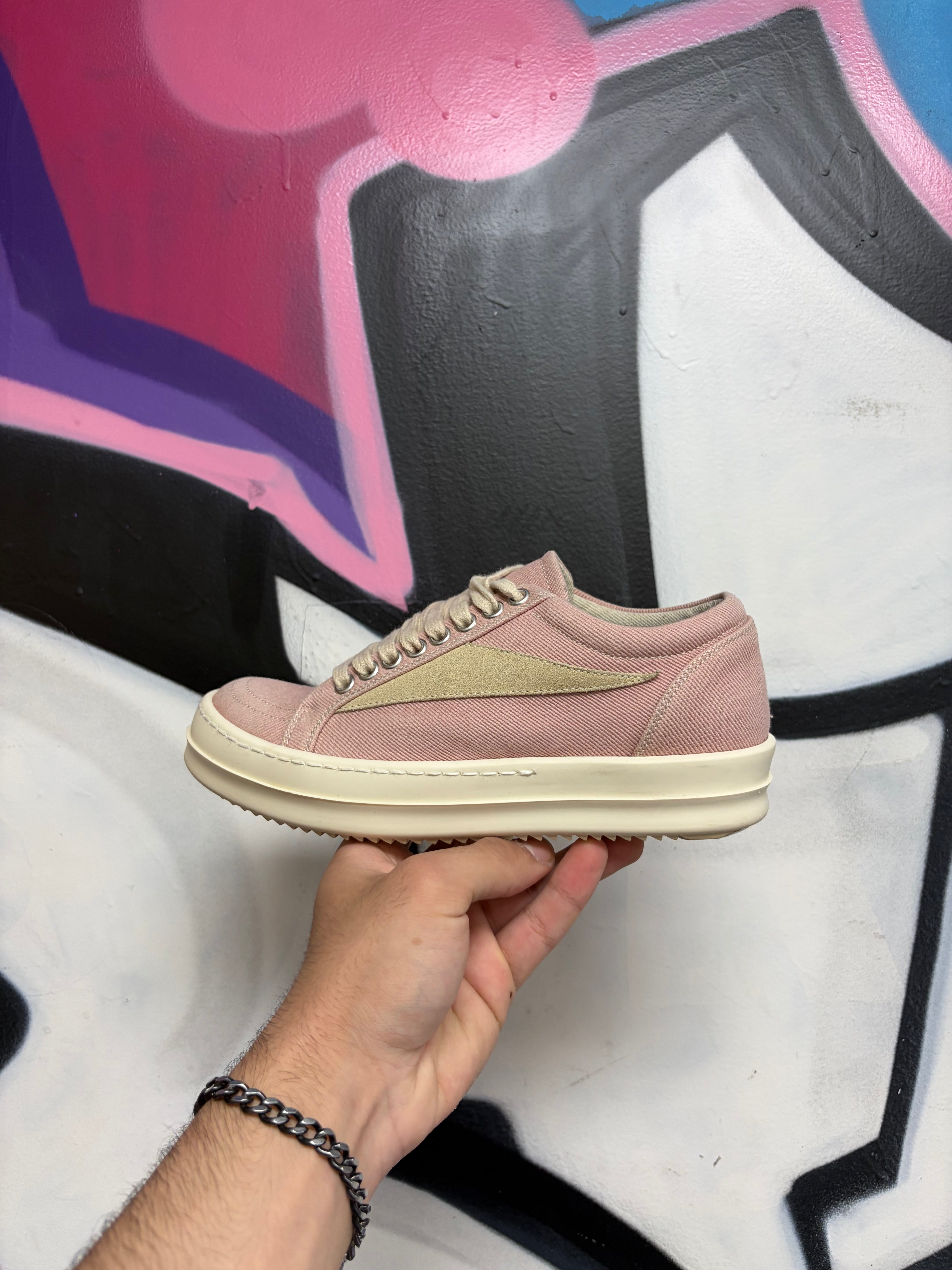 Rick Owens Pink Vintage Low Sneakers