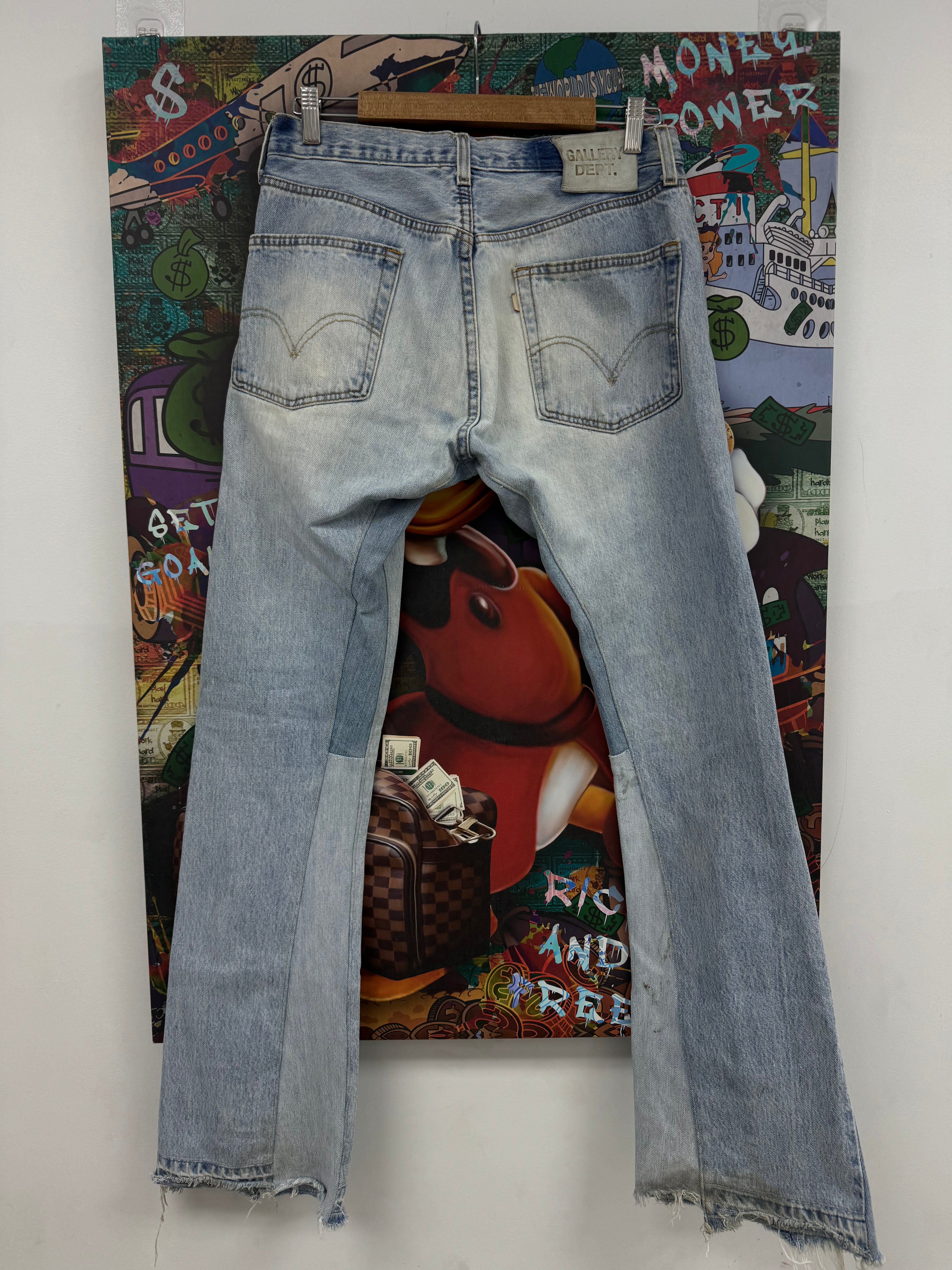 Gallery Dept G Patches Light Wash Blue Jeans