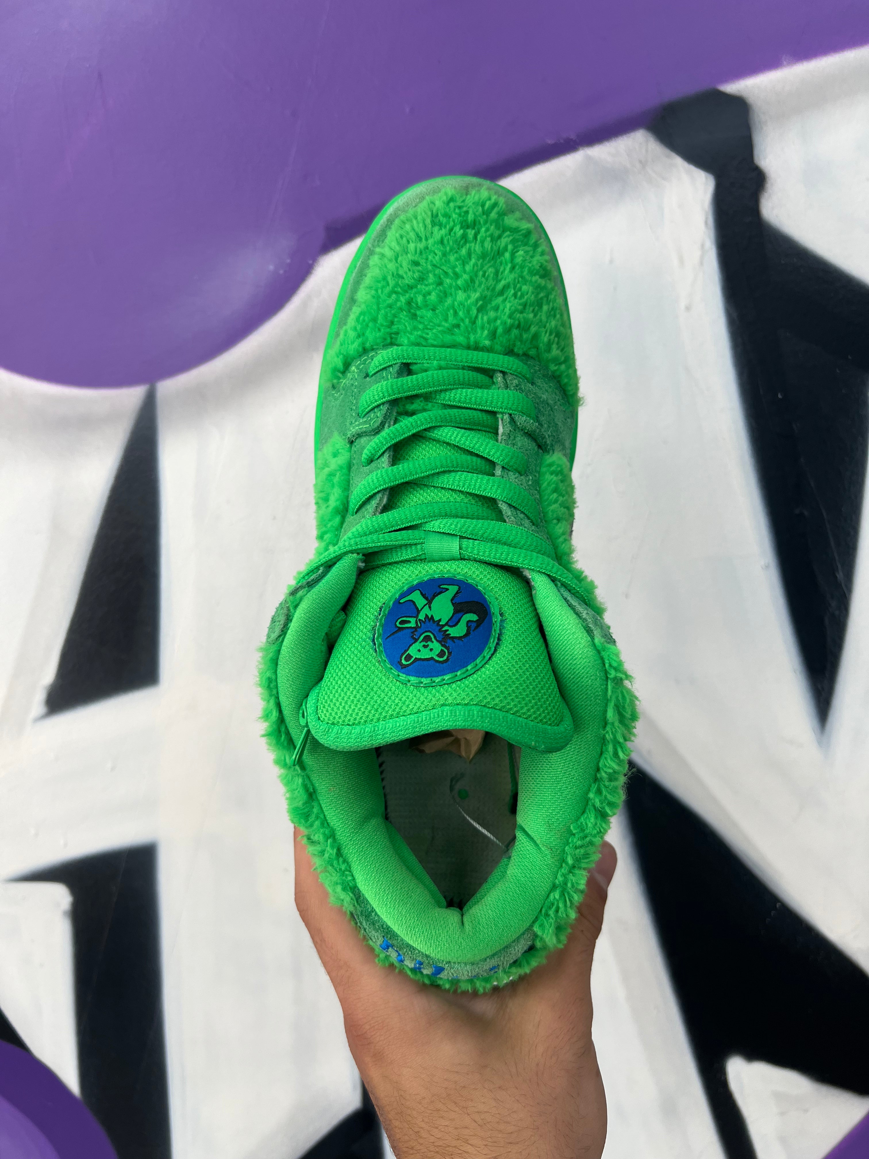 Nike SB Dunk Low Green Grateful Dead Sneakers (No Insoles)