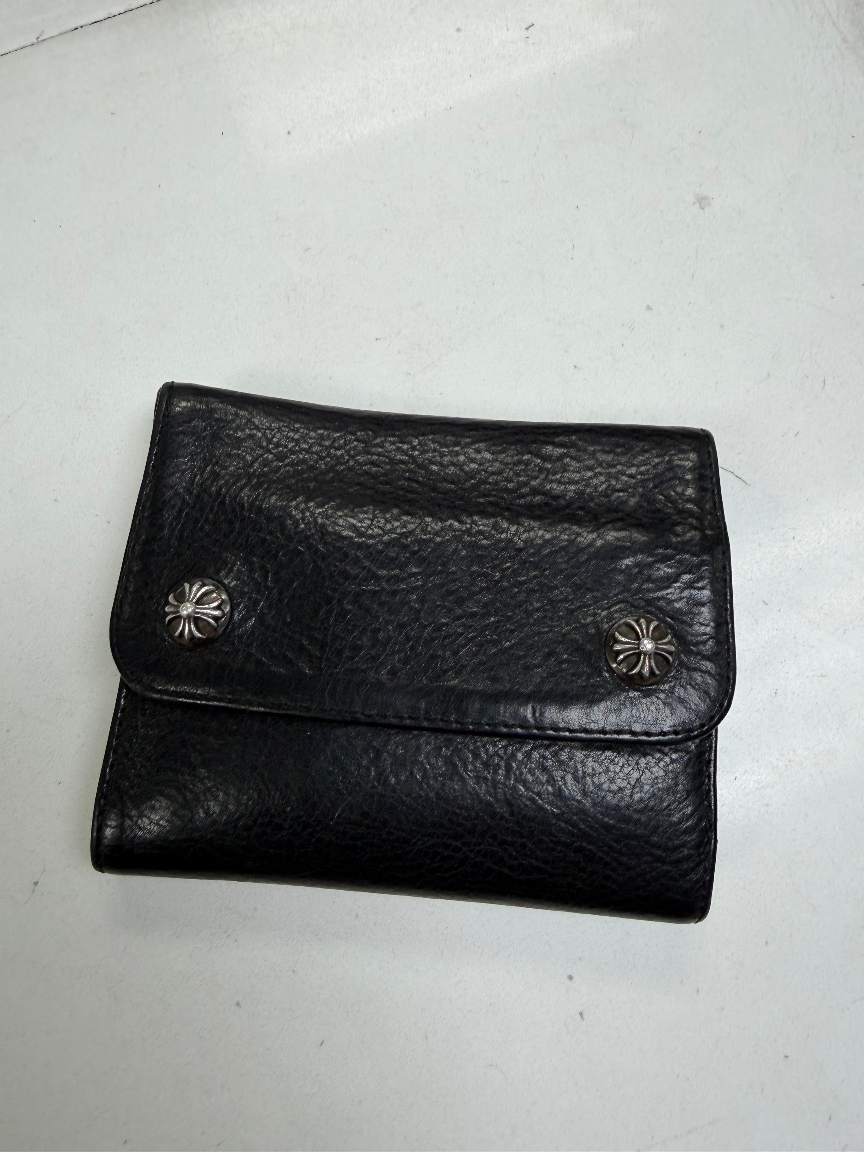 Chrome Hearts Black Mini Wave Wallet