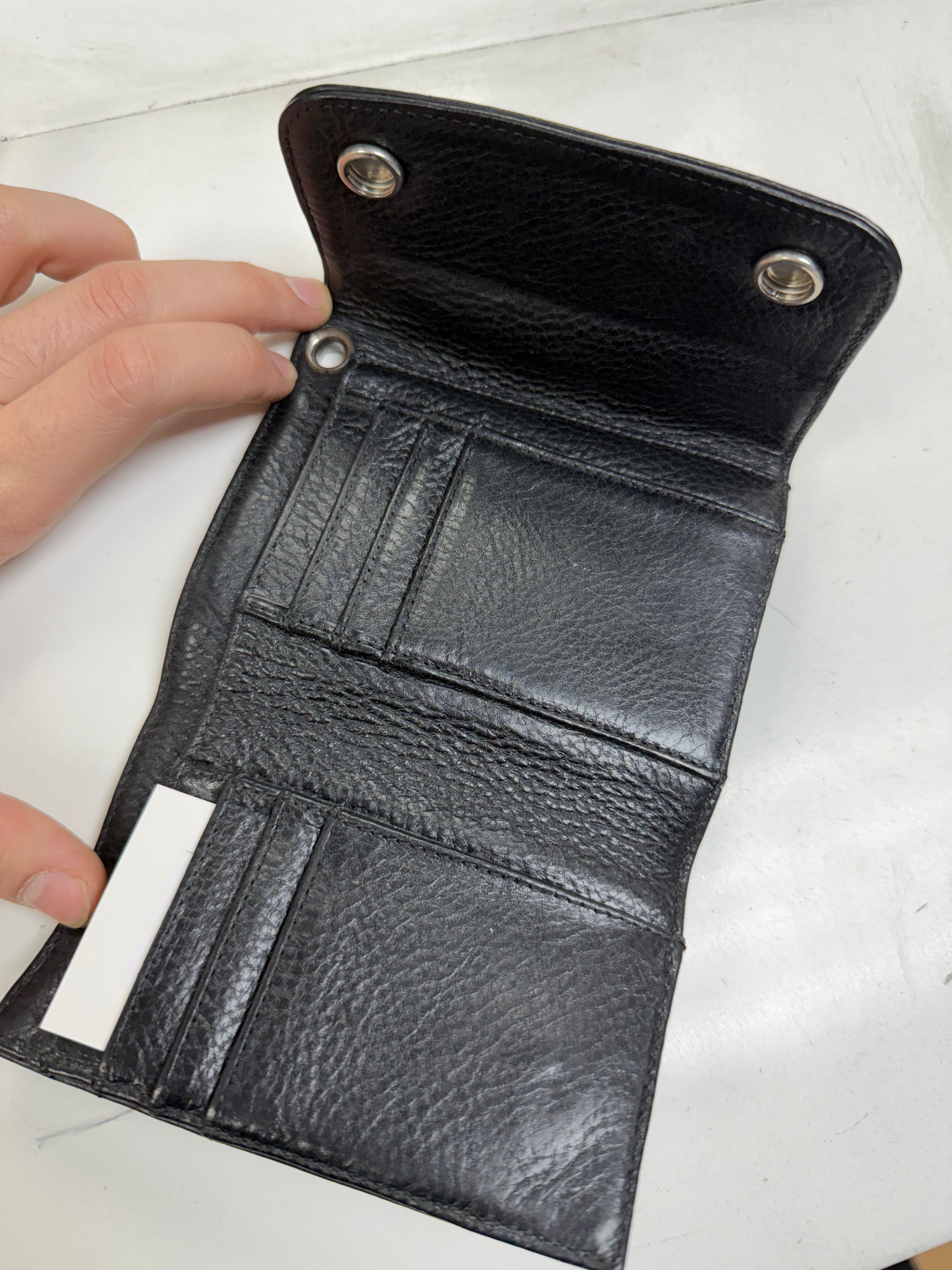 Chrome Hearts Black Mini Wave Wallet