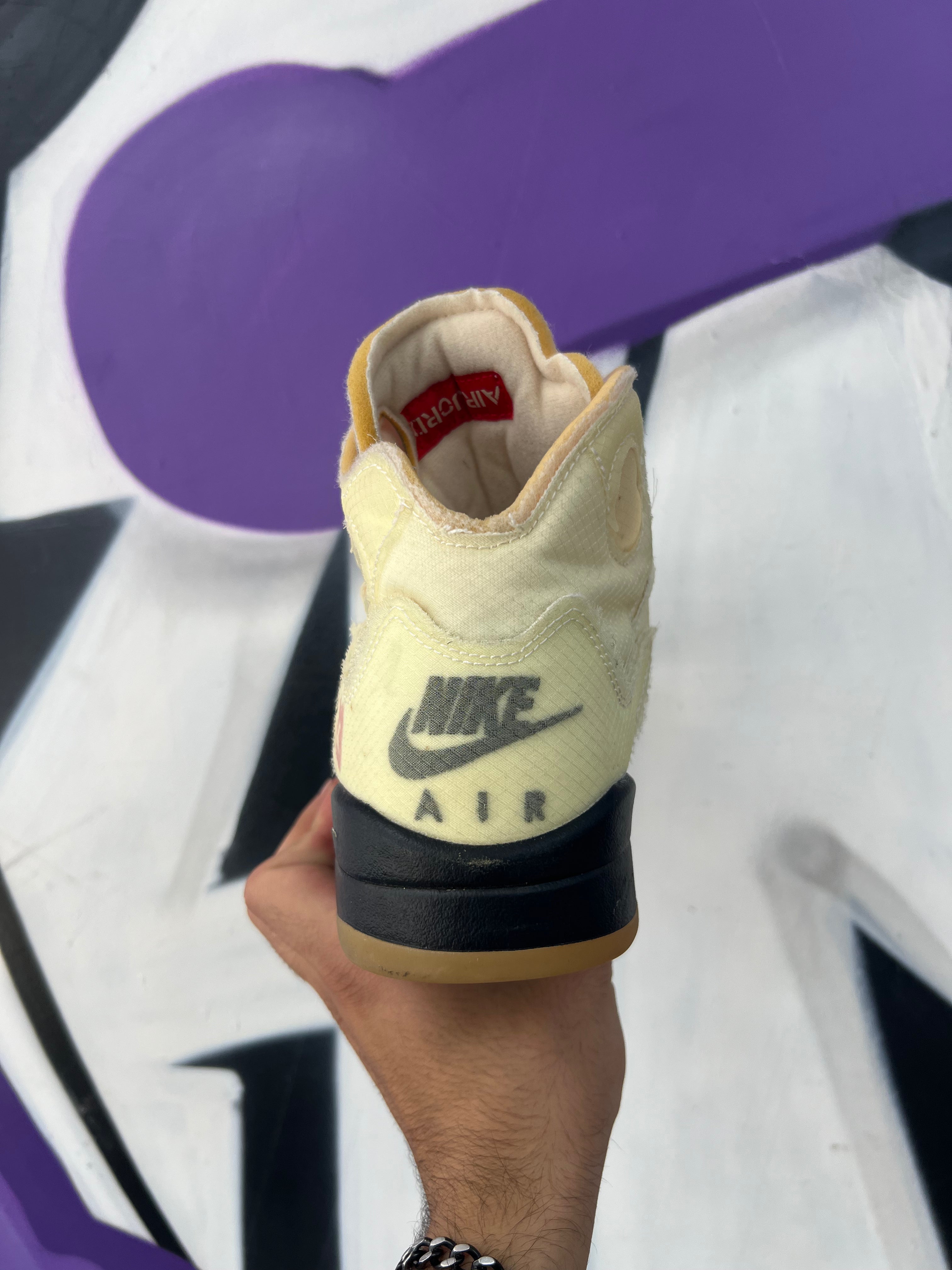 Jordan 5 Off White Sail (Midsole Split) Sneakers