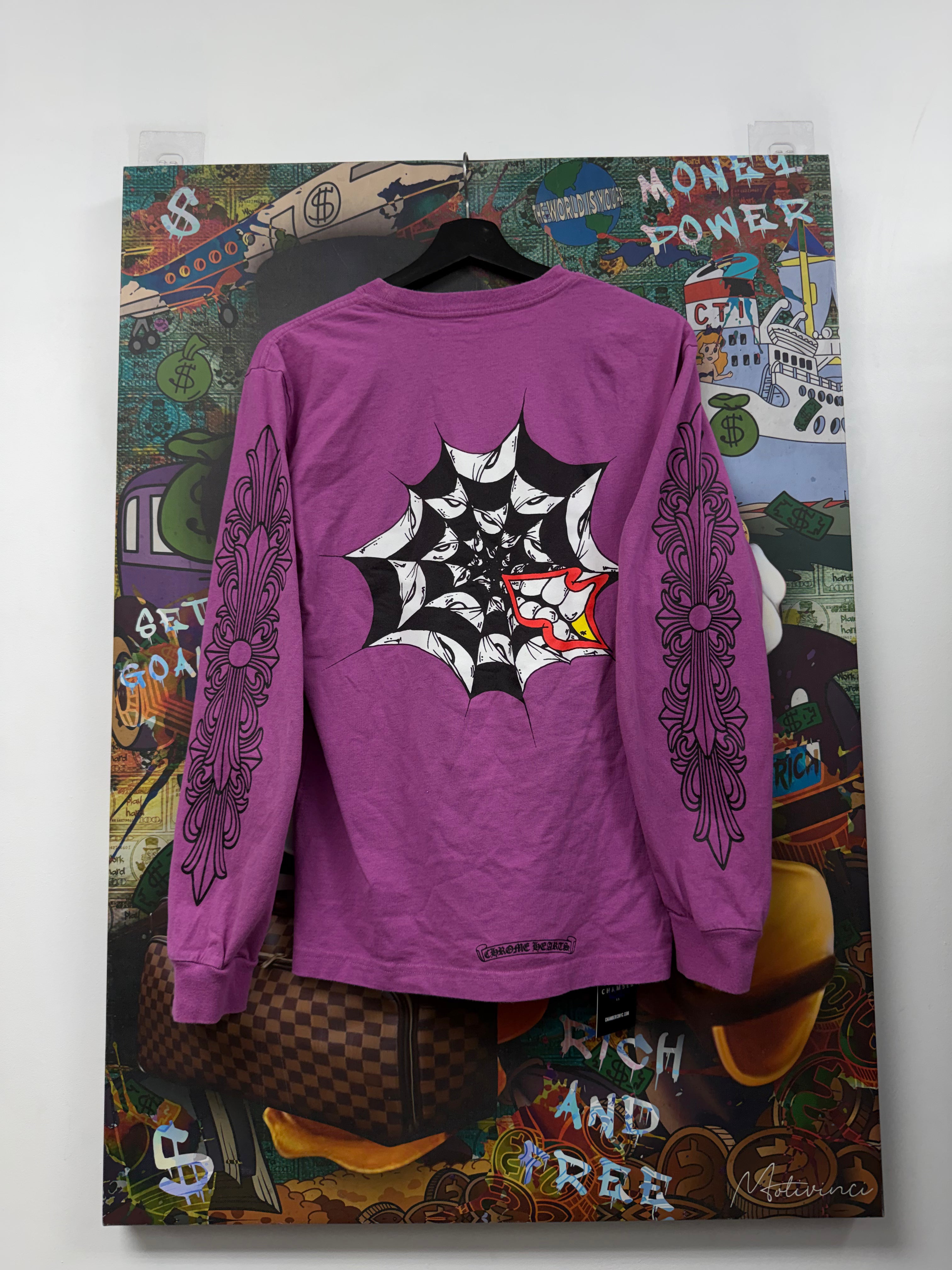 Chrome Hearts Matty Boy Purple Web Long Sleeve