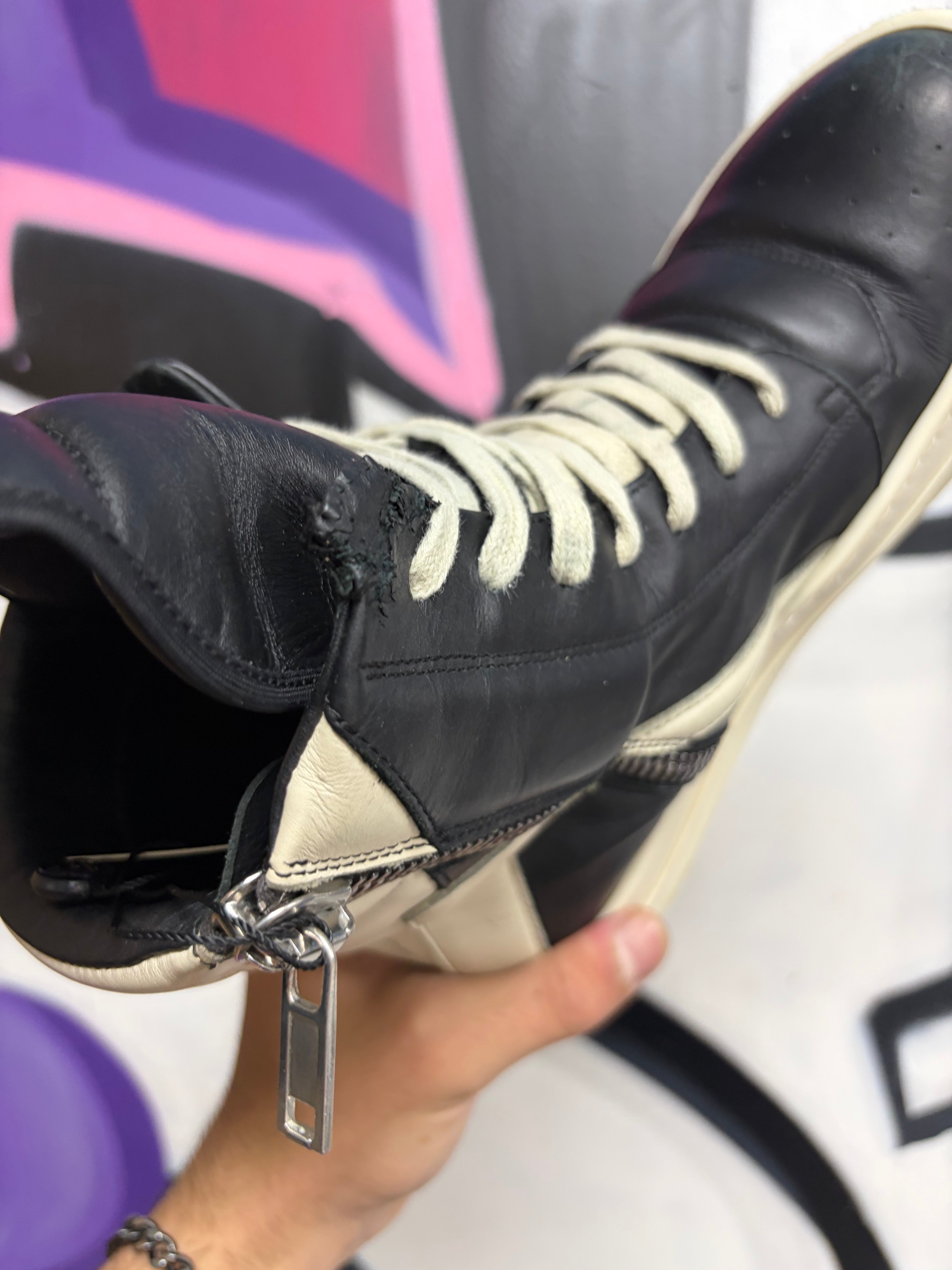 Rick Owens Black Geobasket Sneakers