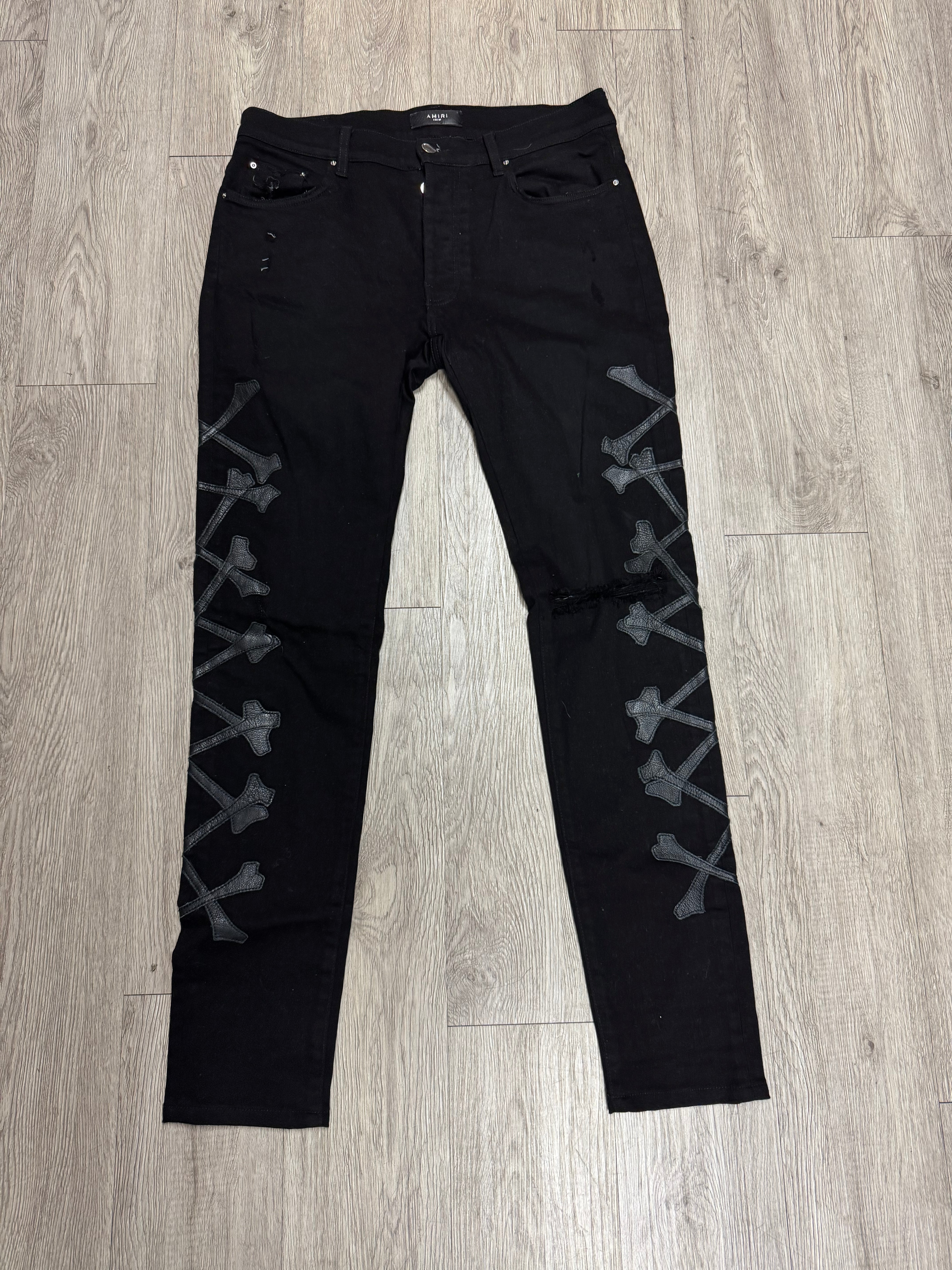 Amiri Black Black Bones Jeans