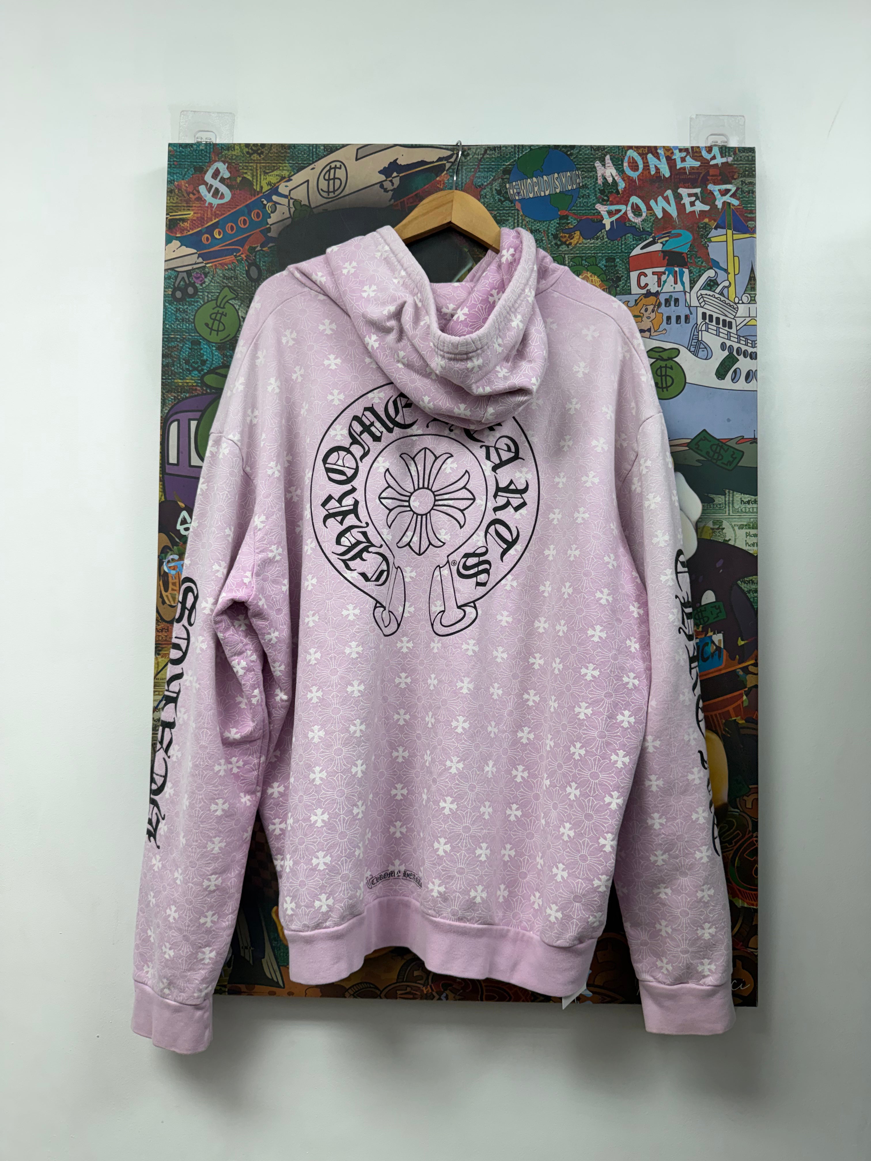 Chrome Hearts Pink Miami Art Basel Monogram Zip Up