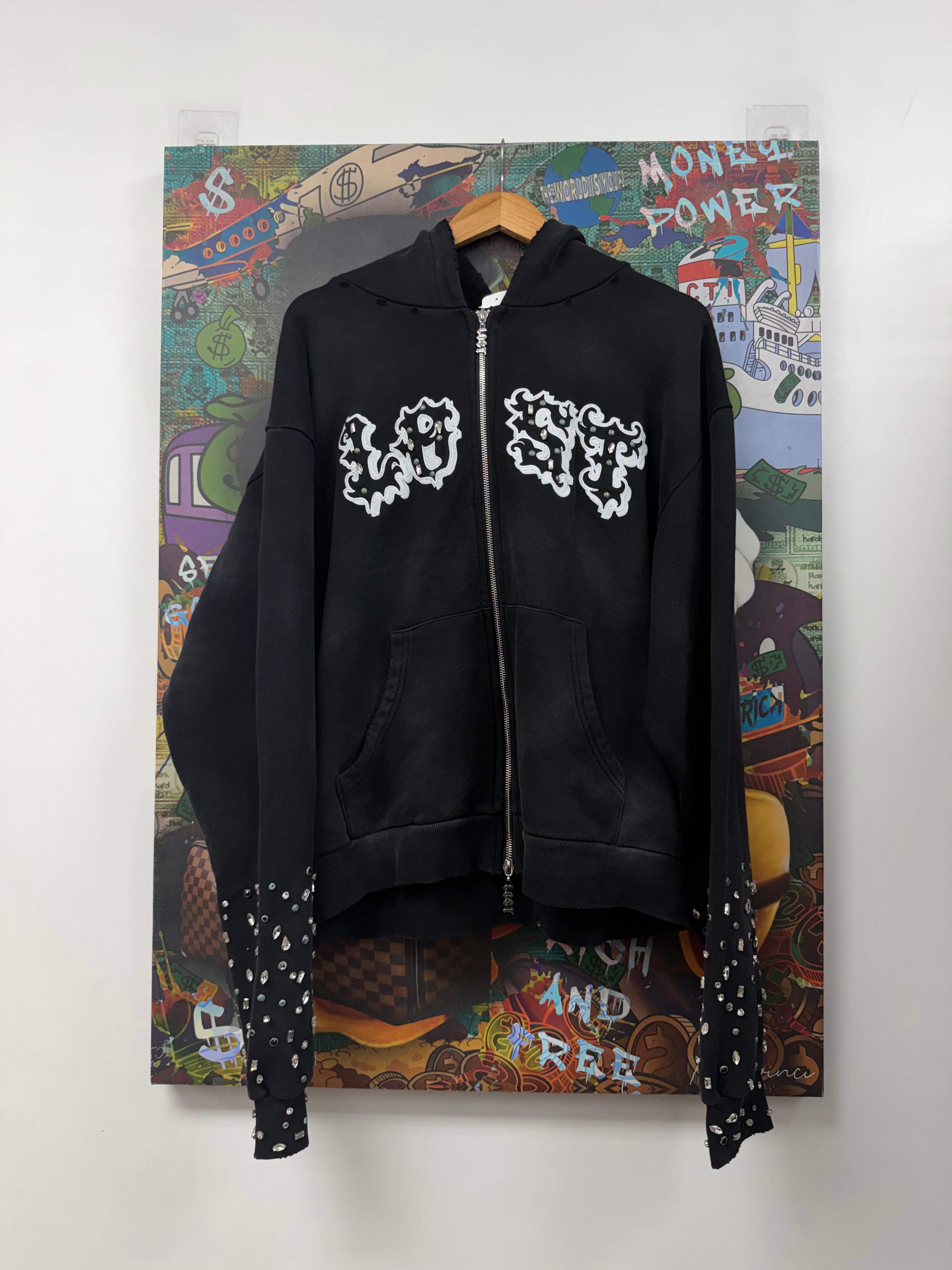 Lost Intricacy Black Wash Patch 2.0 Zip Up