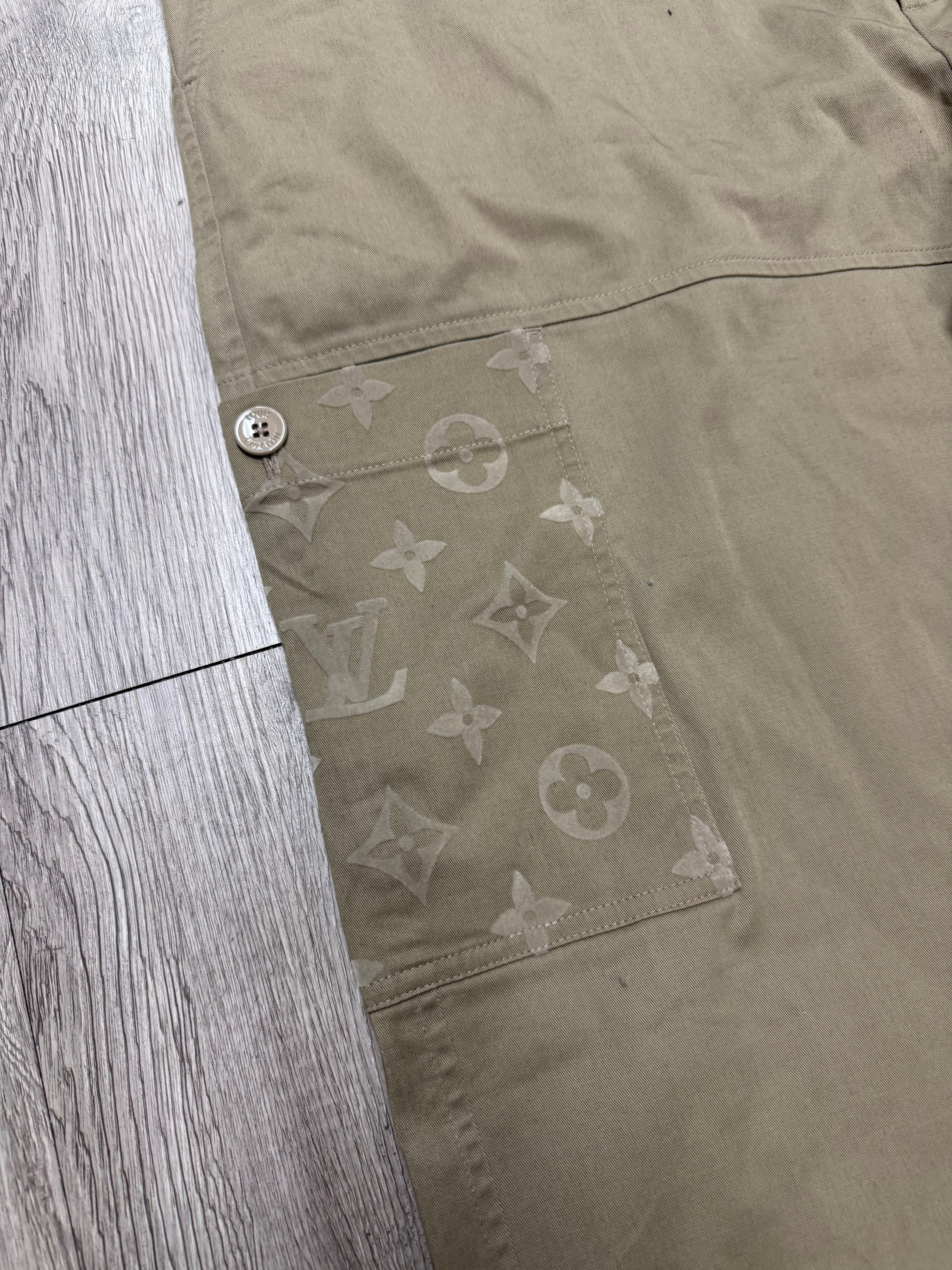 Louis Vuitton Beige Monogram Side Carpenter (58) Pants