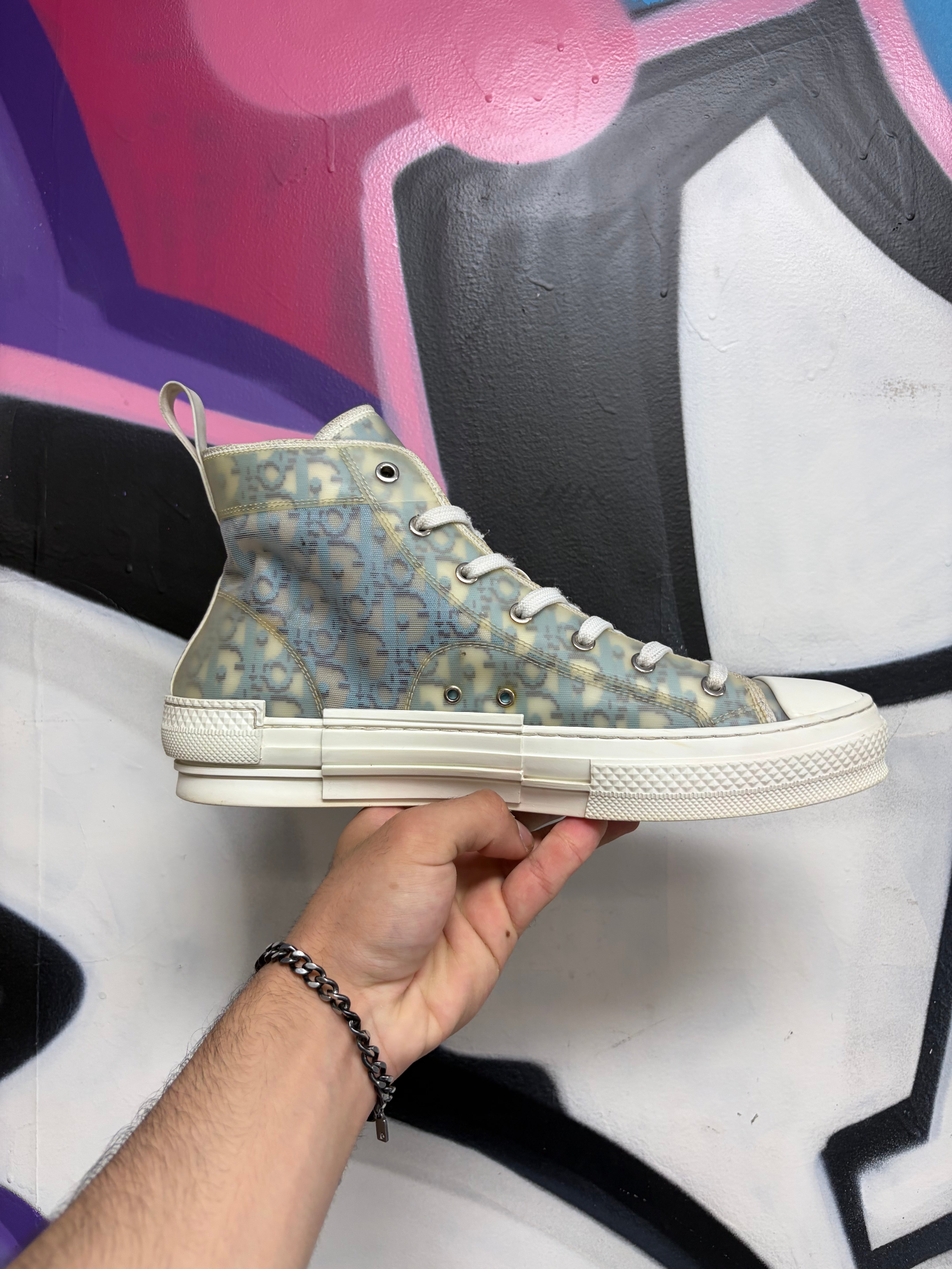 Dior B23 White Blue Sneakers