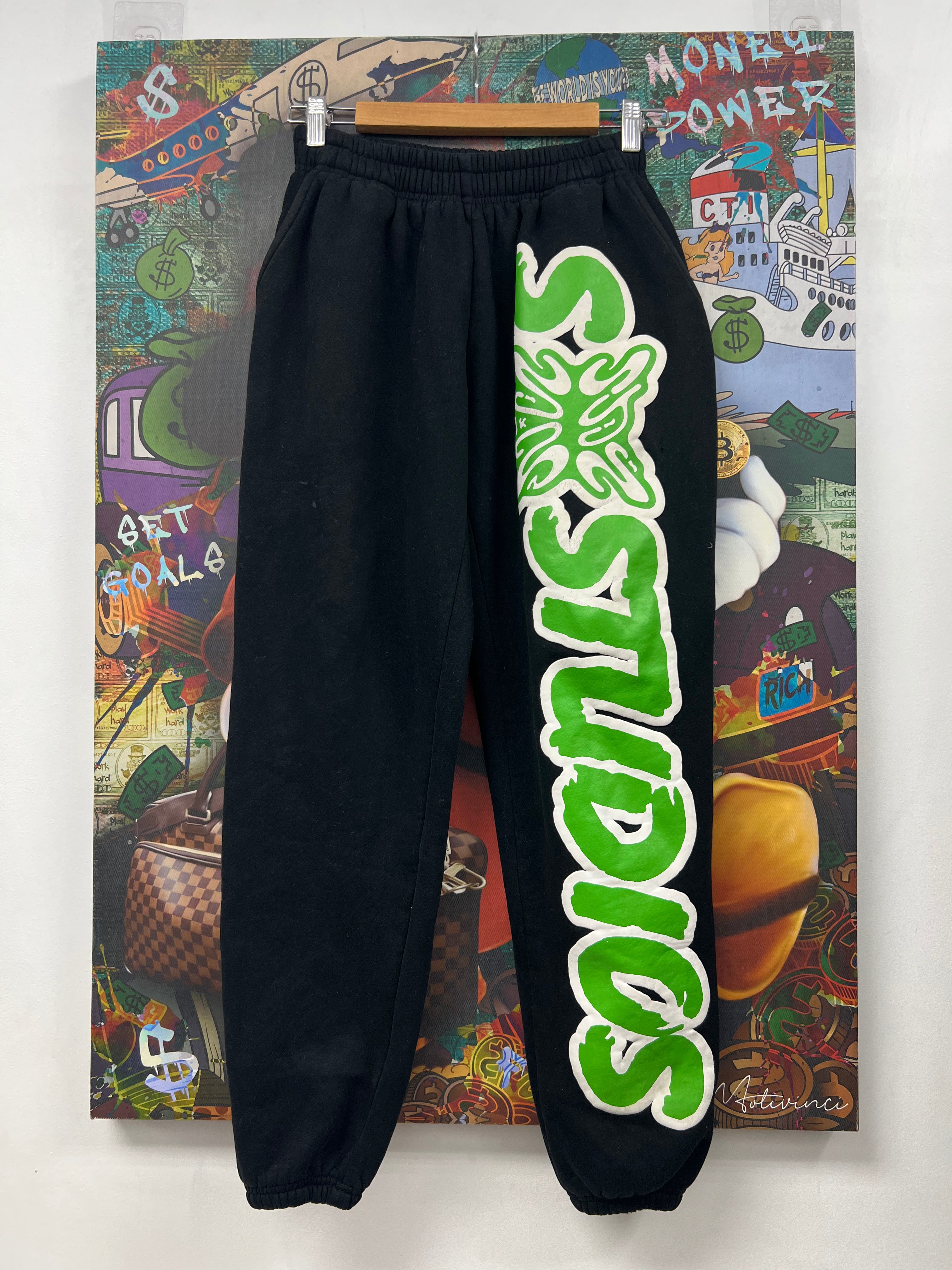 SB Studios Black Green Sweats