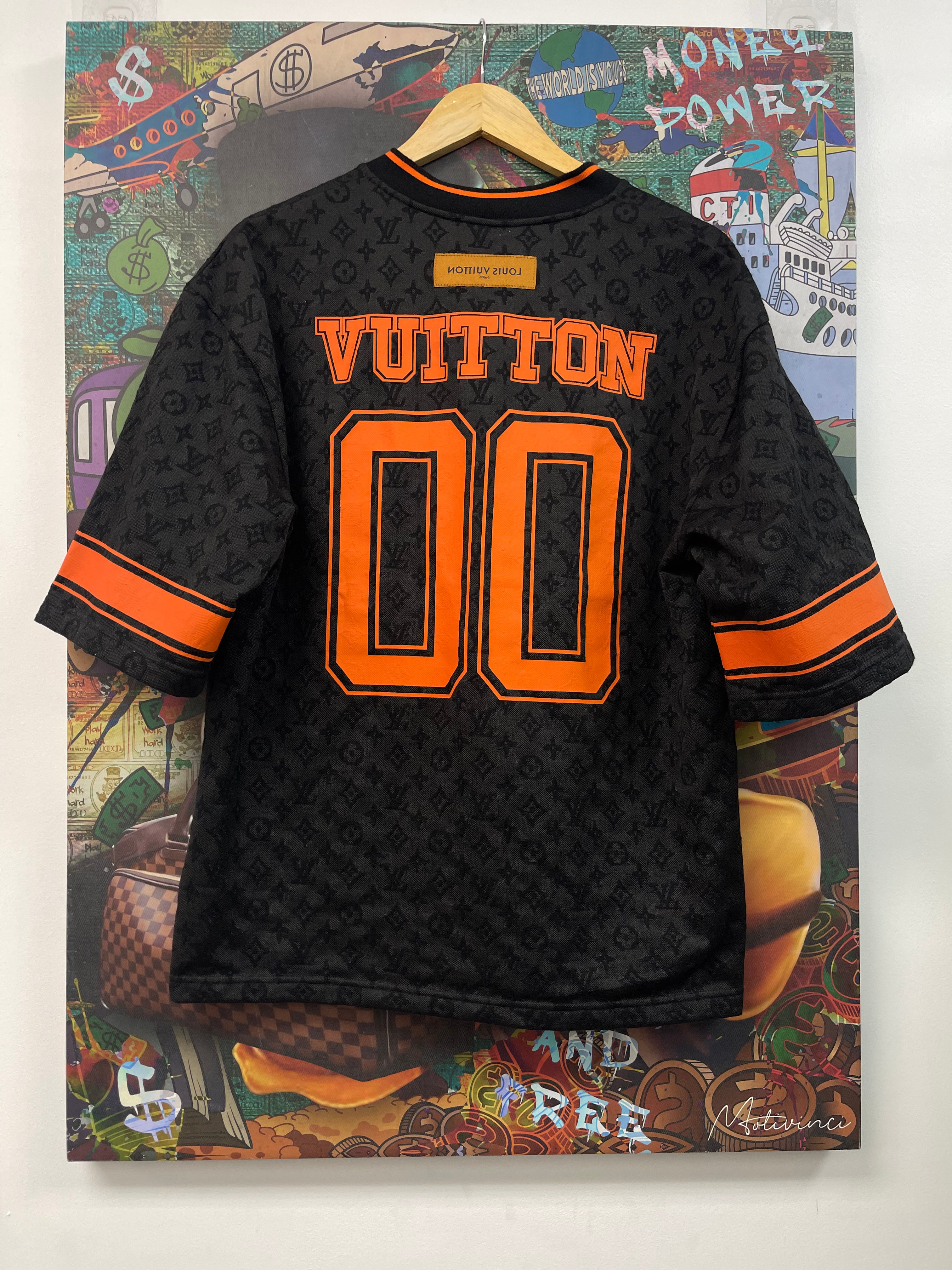 Louis Vuitton Black Orange Monogram Jersey