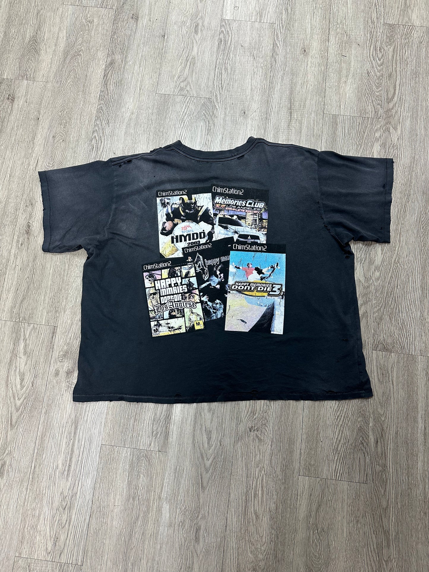 HMDD Chimstation Tee Grey Distressed Used