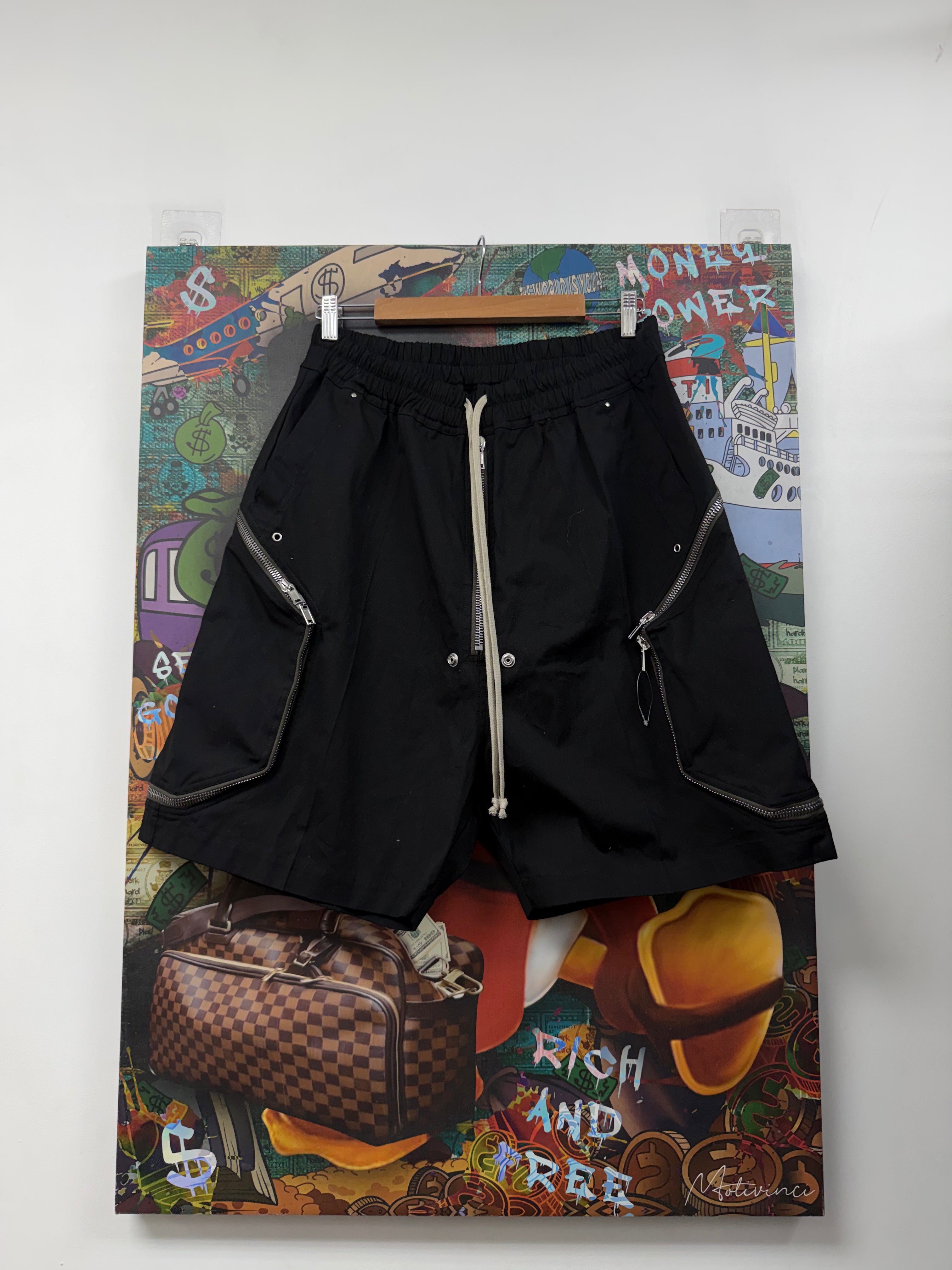 Rick Owens Black Heizer Bela Shorts