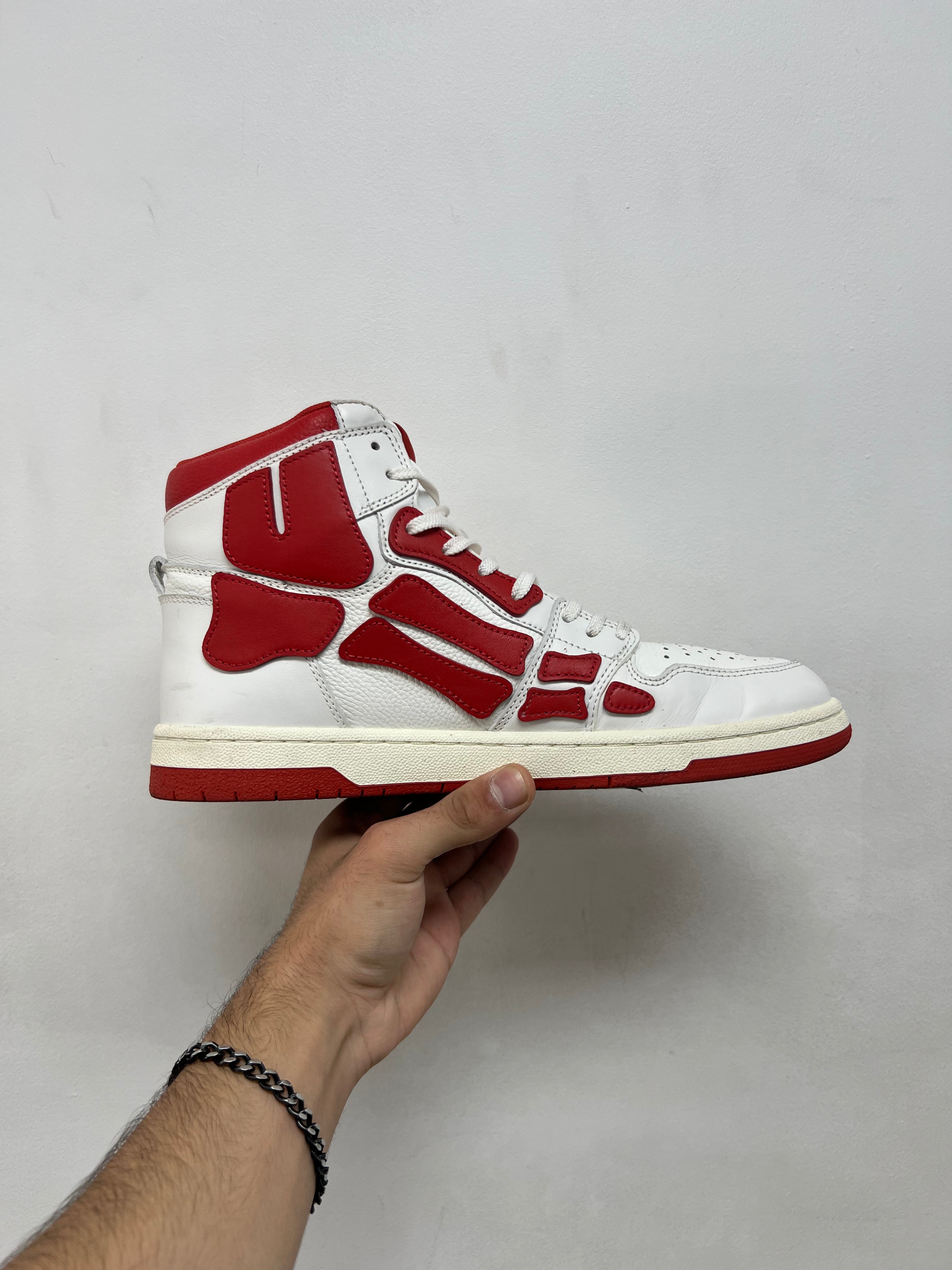 Amiri Red White Skel Top High Sneakers