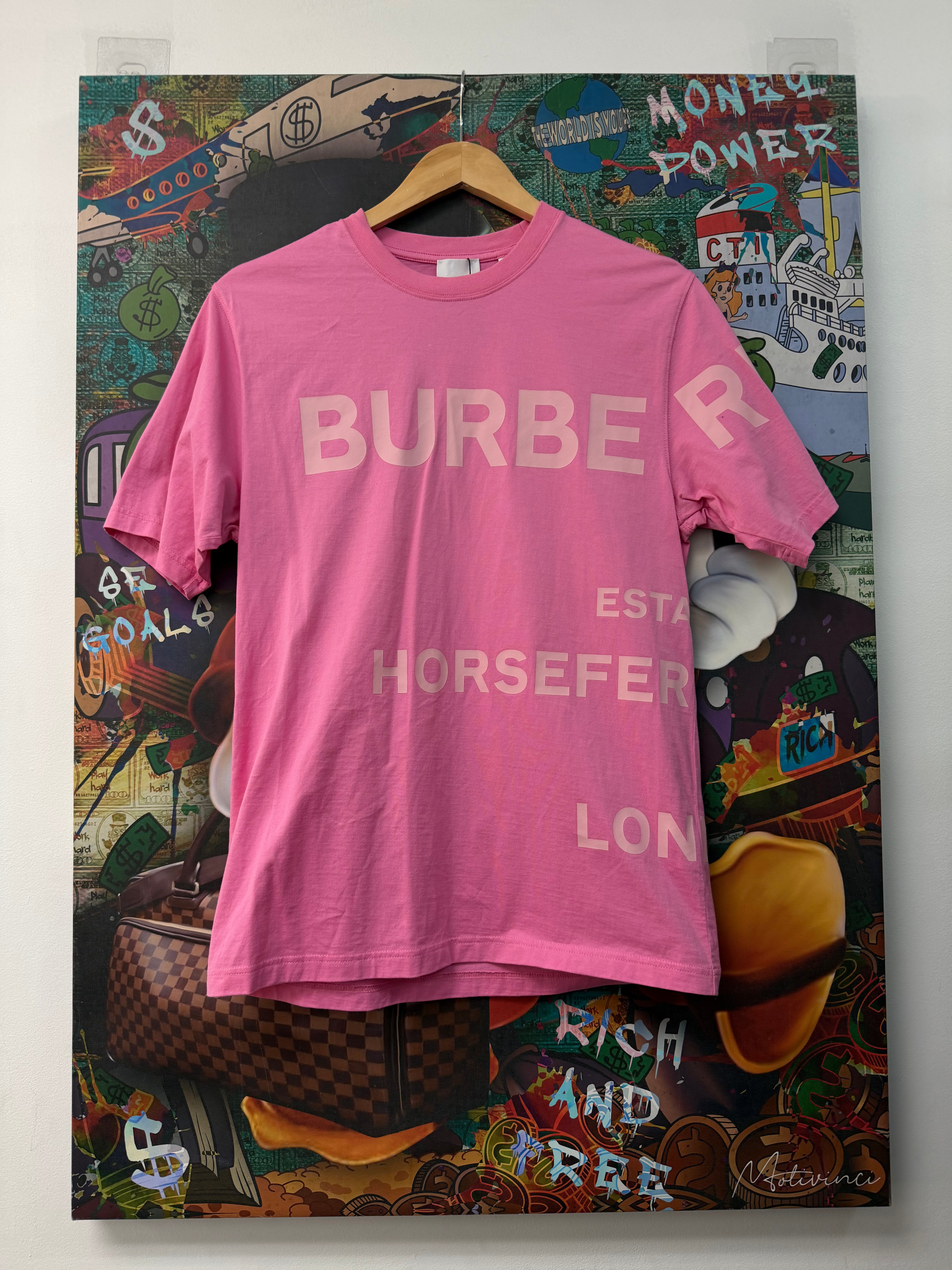 Burberry Pink Tonal All Over Tee