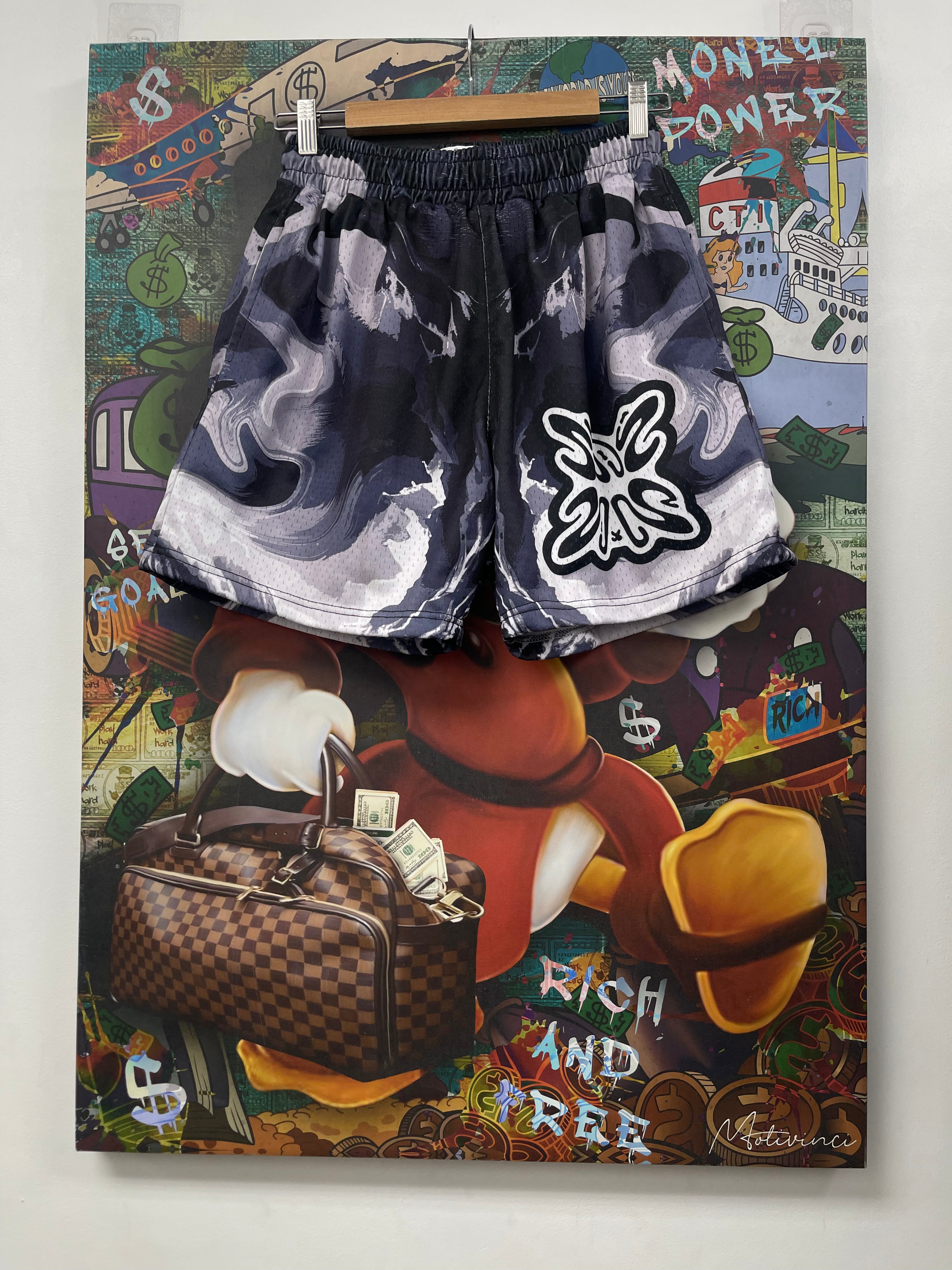 SB Studios Black White Shorts