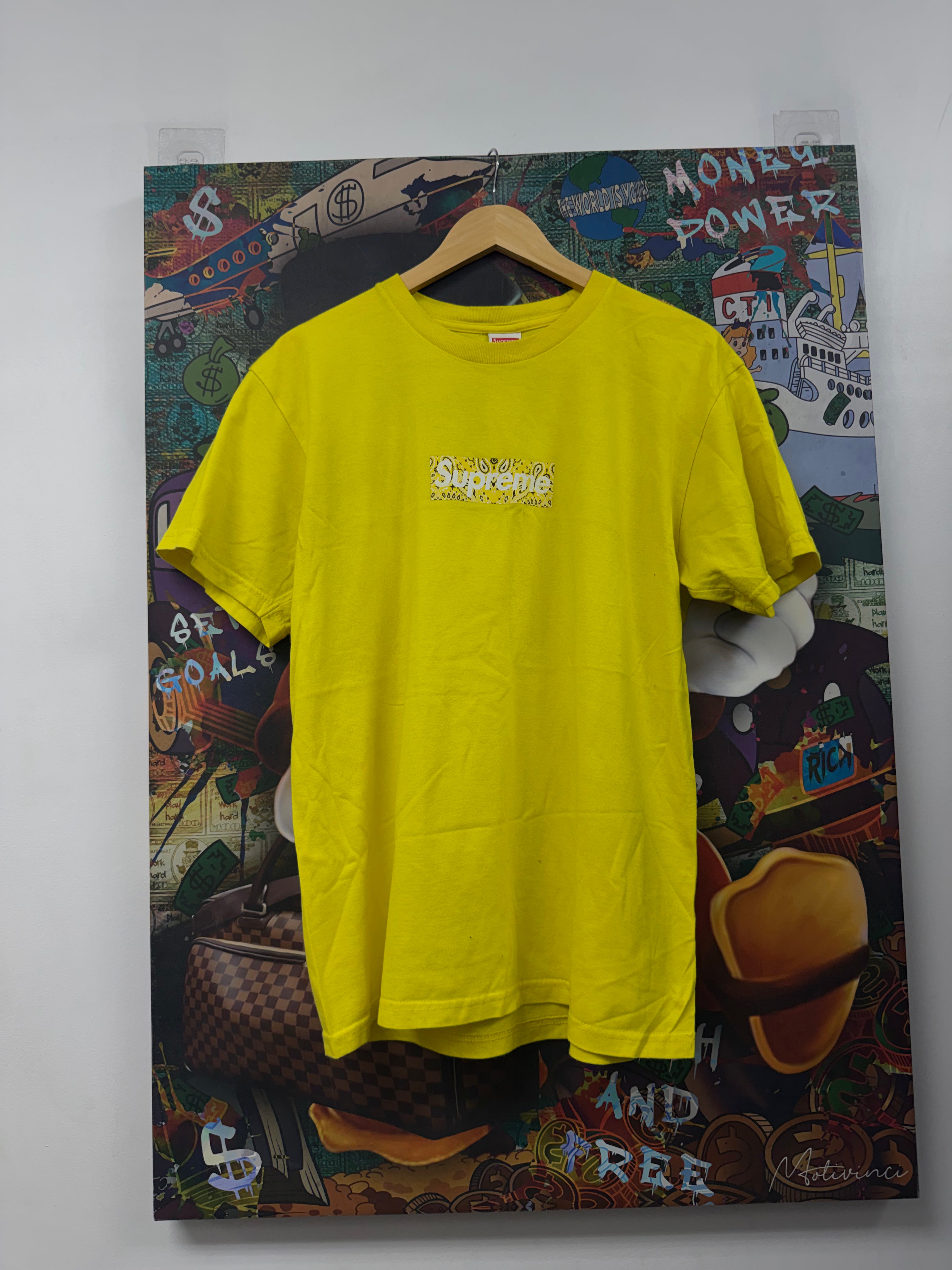 Supreme Yellow Bandana Box Logo Tee