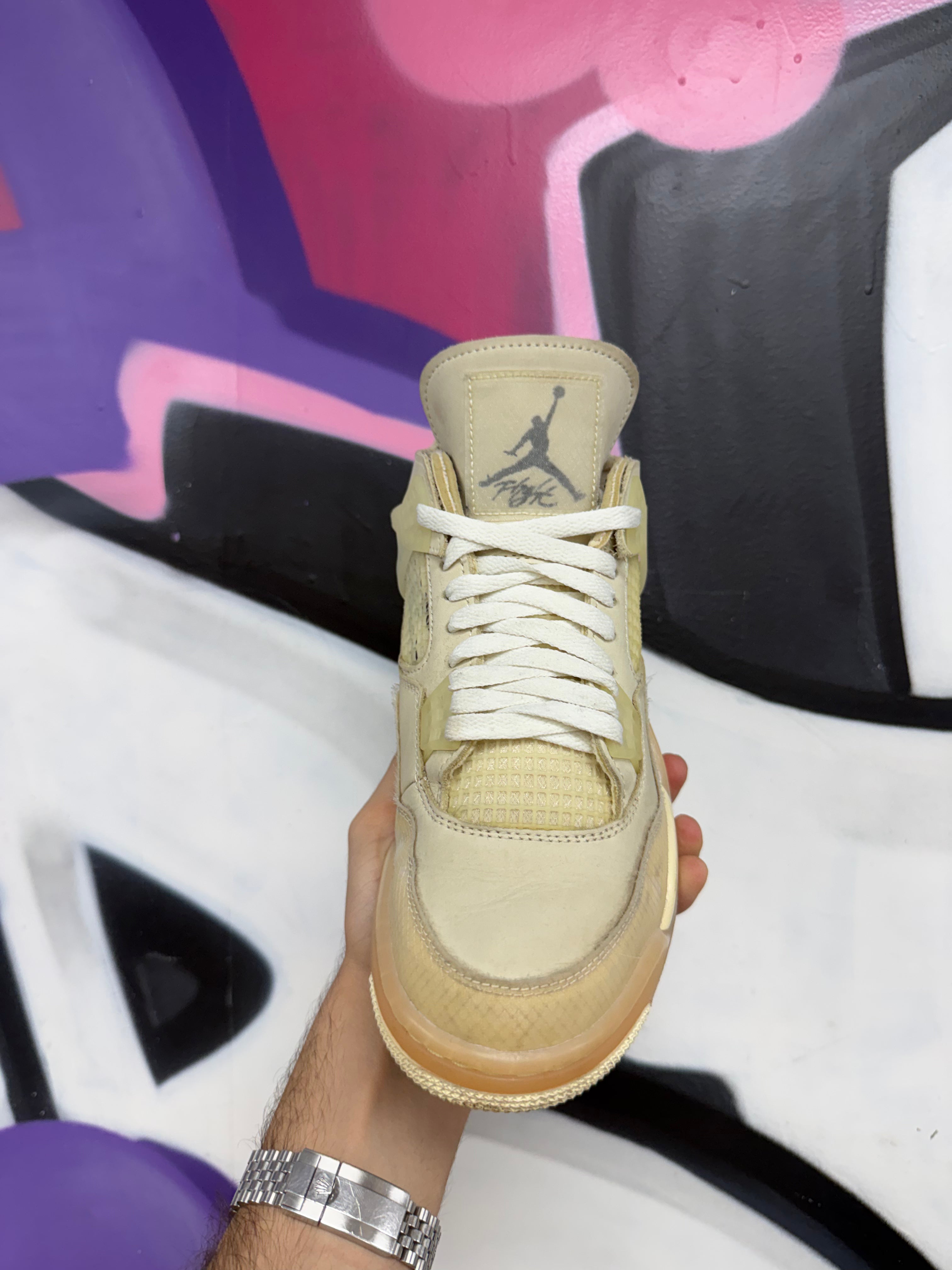 Jordan 4 Off White Sail Sneakers