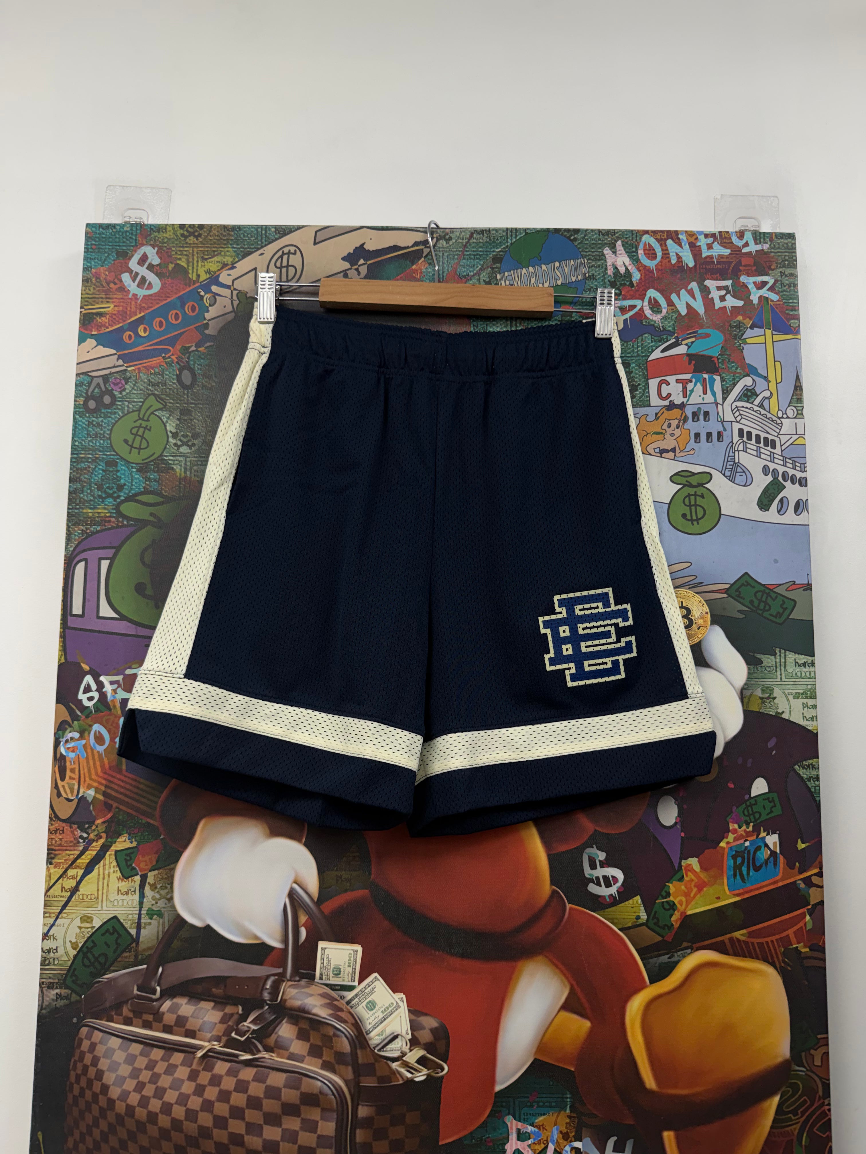 Eric Emanuel Navy White V2 Shorts