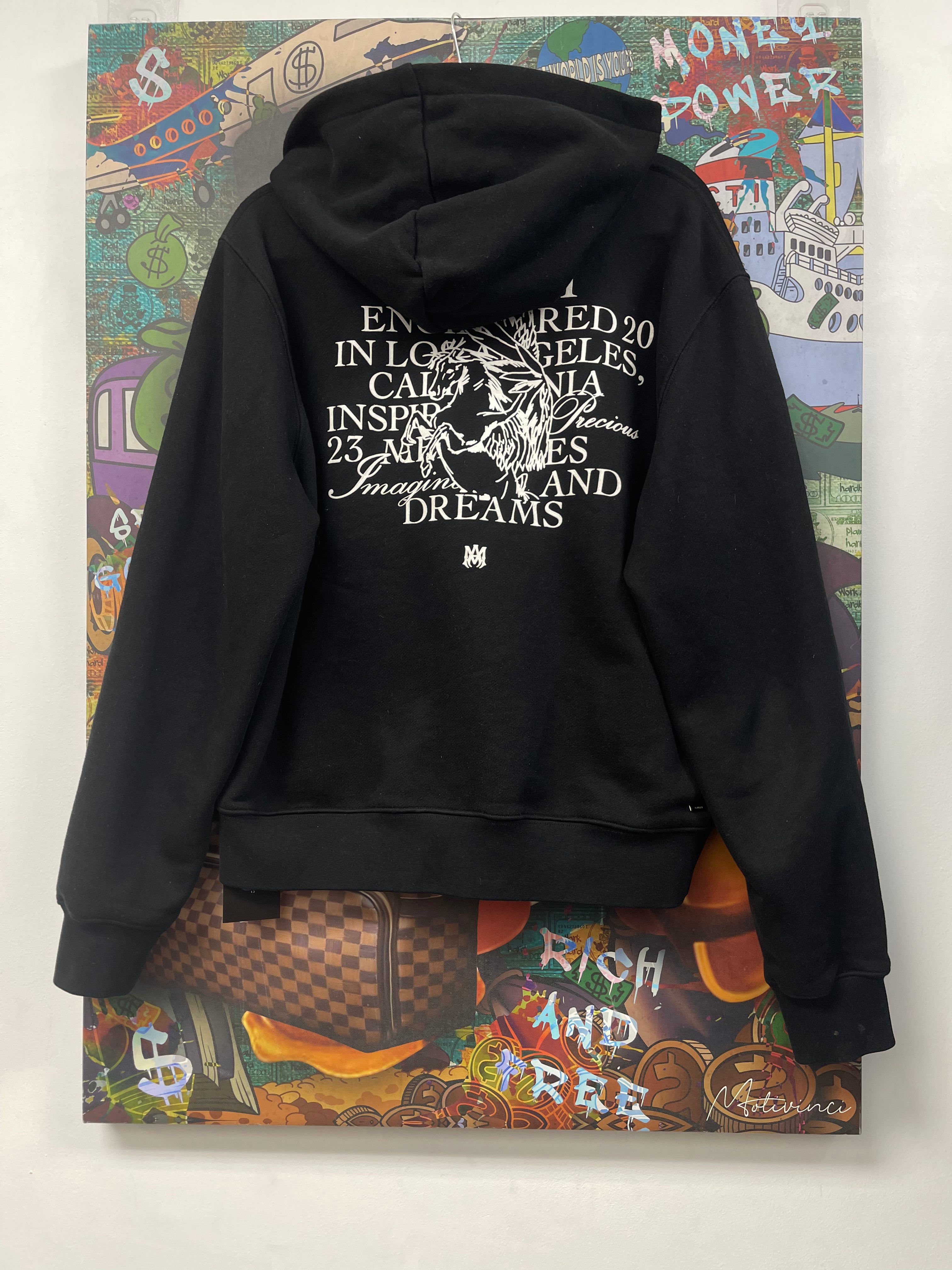 Amiri Black Precious Memories Hoodie