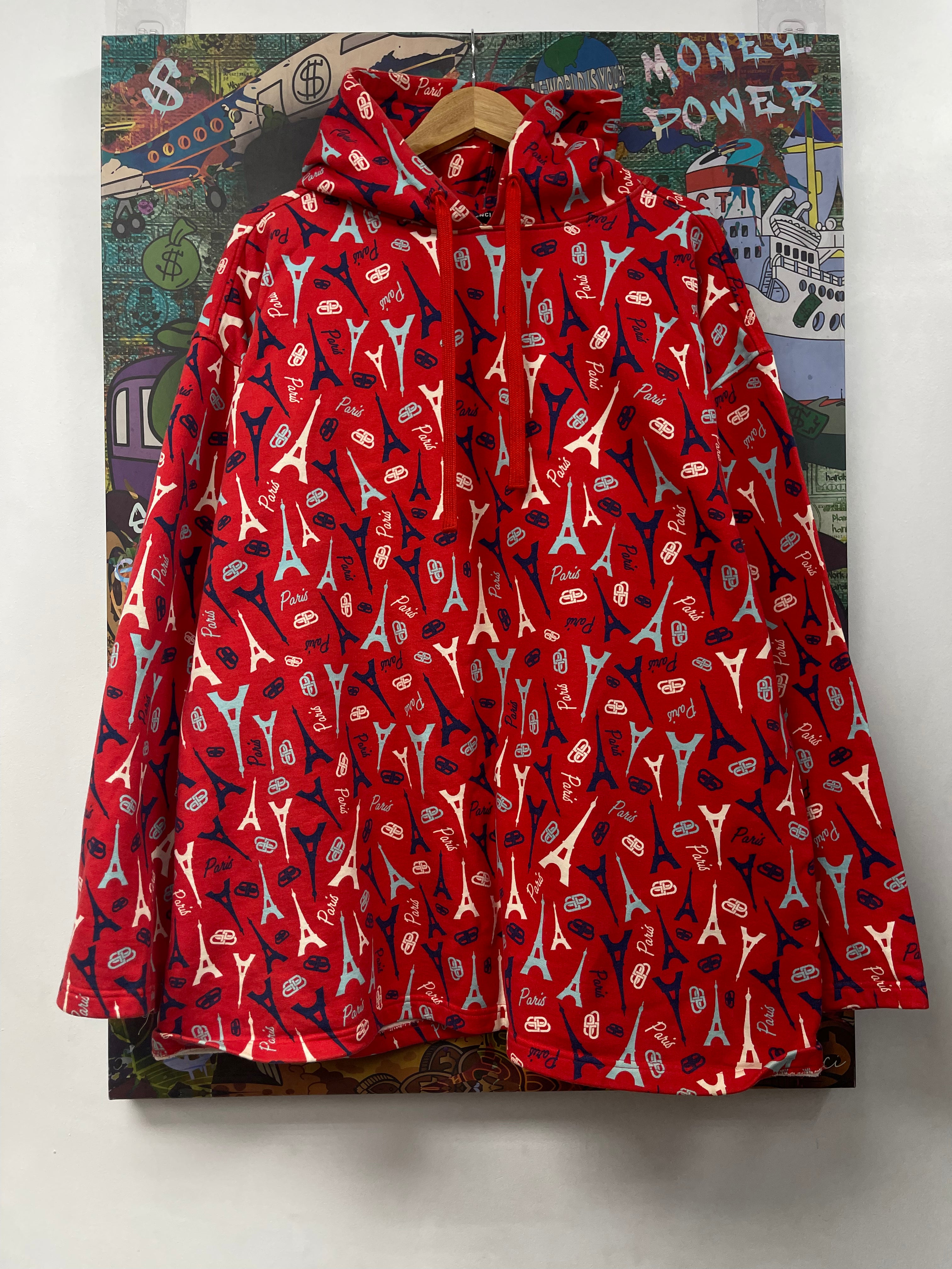 Balenciaga Red Eiffel Tower Hoodie