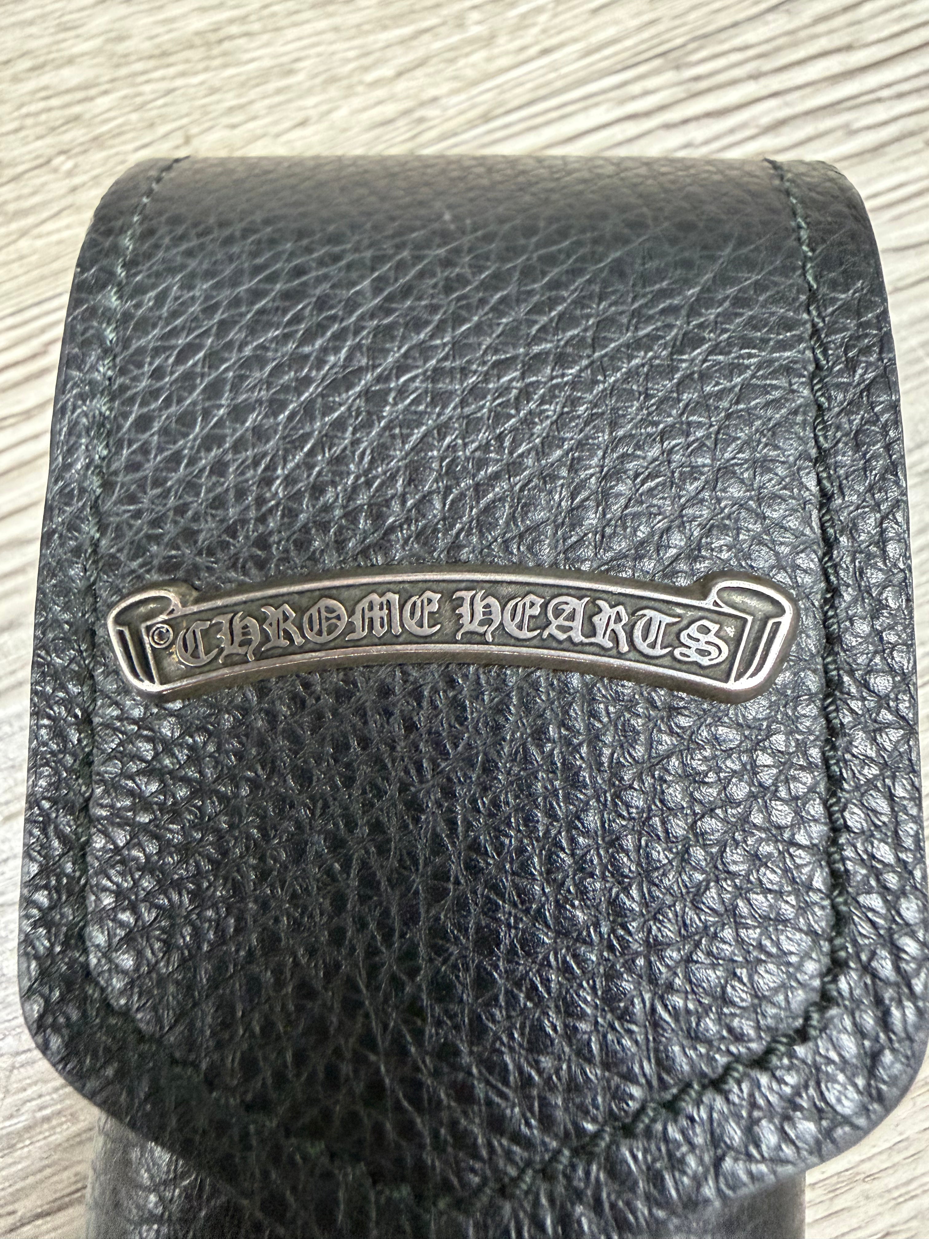 Chrome Hearts Black Leather Case