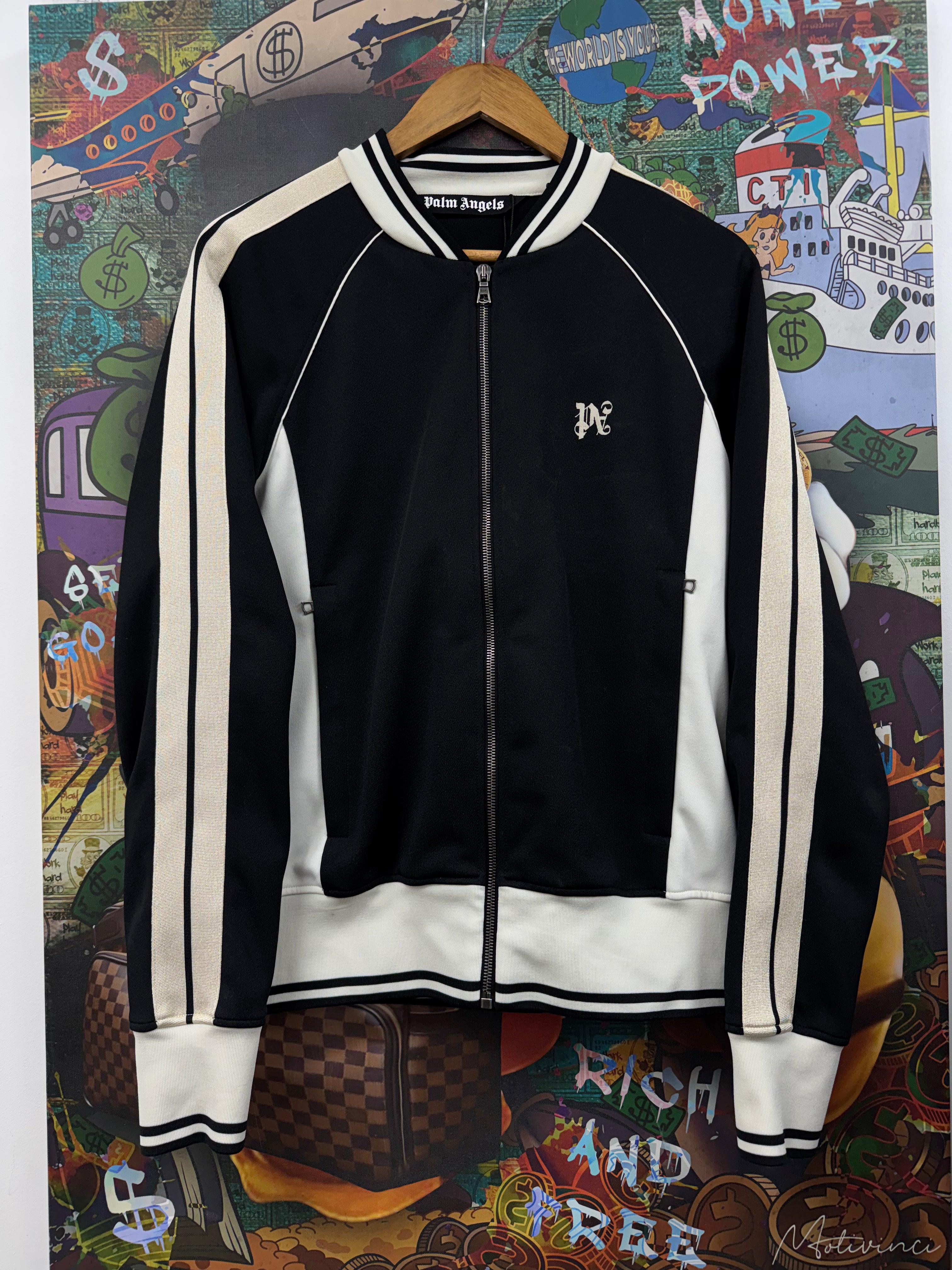 Palm Angels Black Cream PA Track Jacket