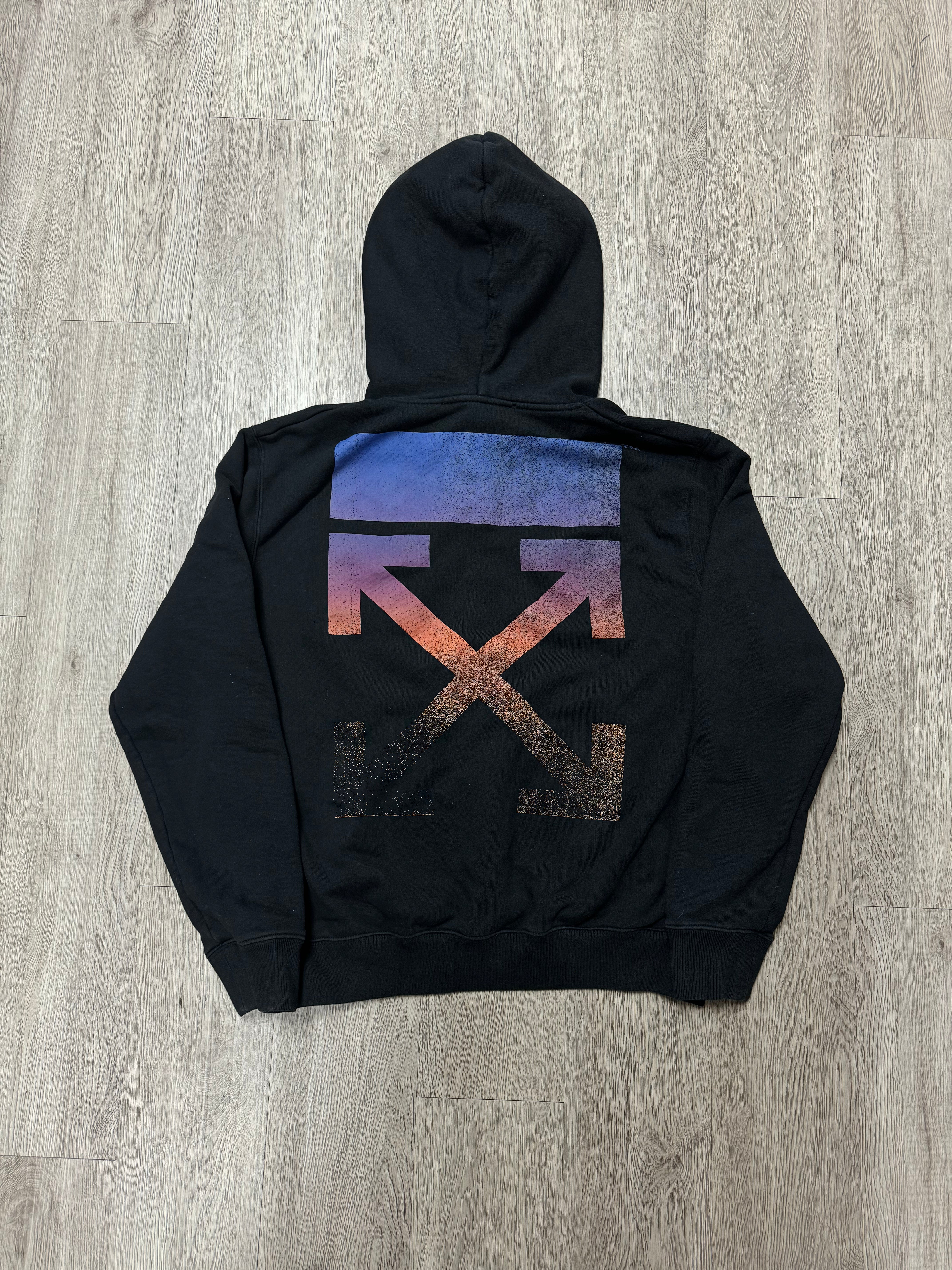 Off White Hoodie Black Blue Orange Used
