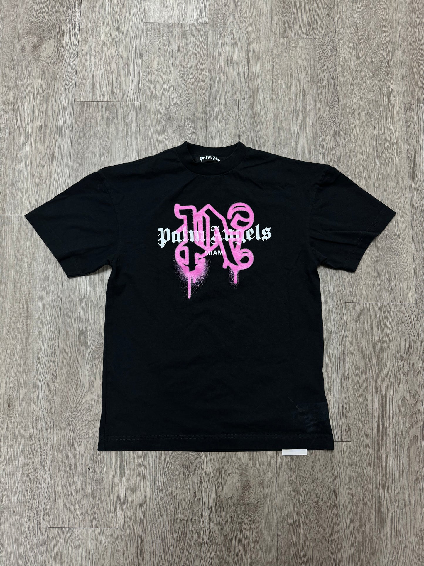 Palm Angel Black Pink Miami Tee Used