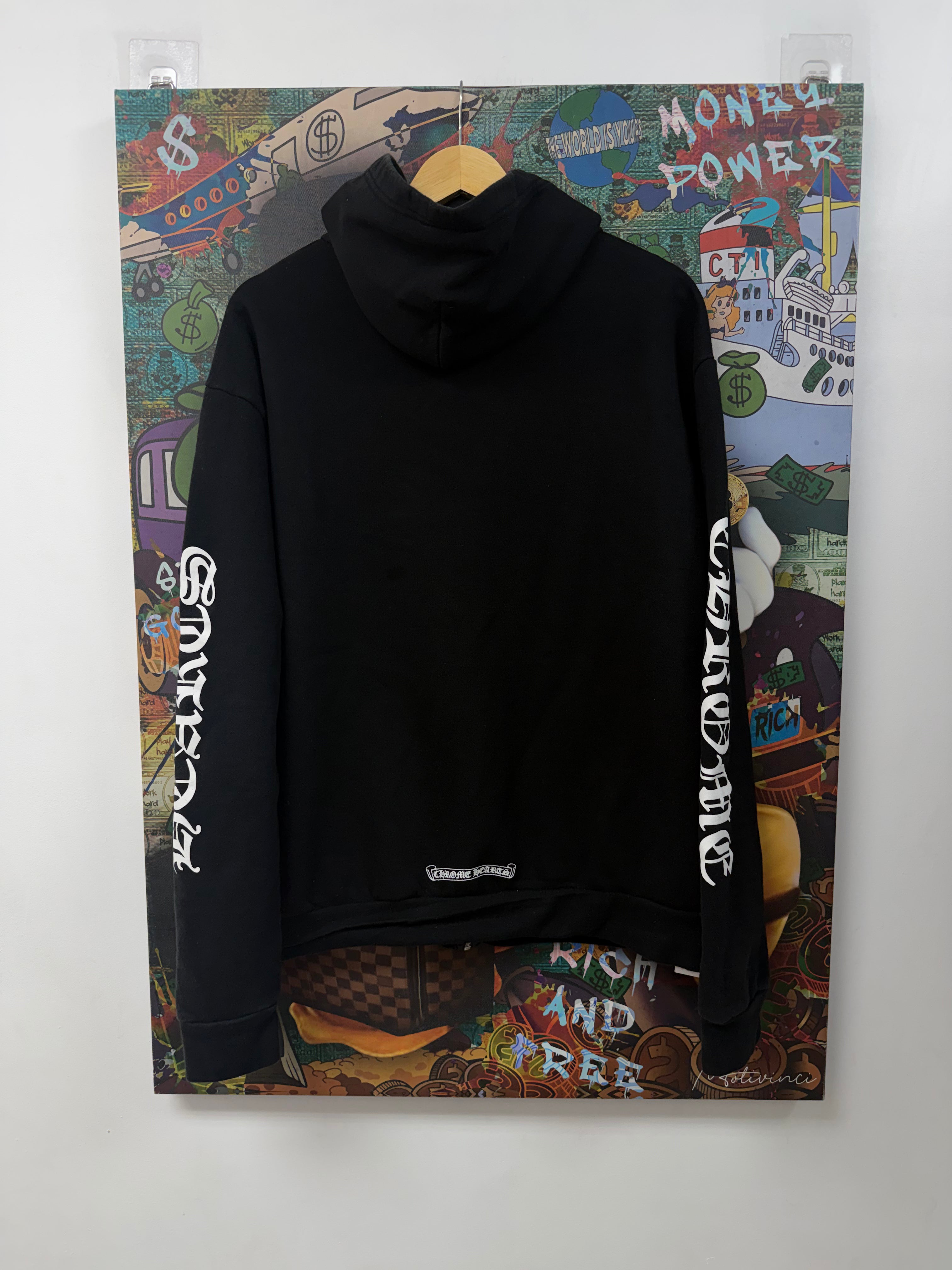 Chrome Hearts Black White Arm Logo Zip Up