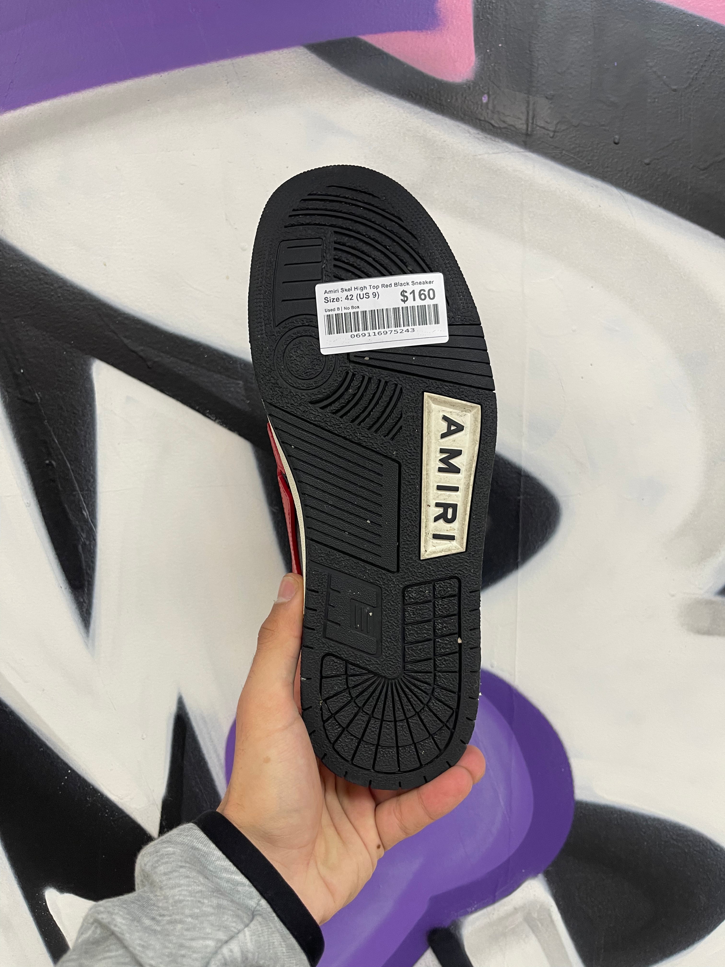 Amiri Skel High Top Red Black Sneaker