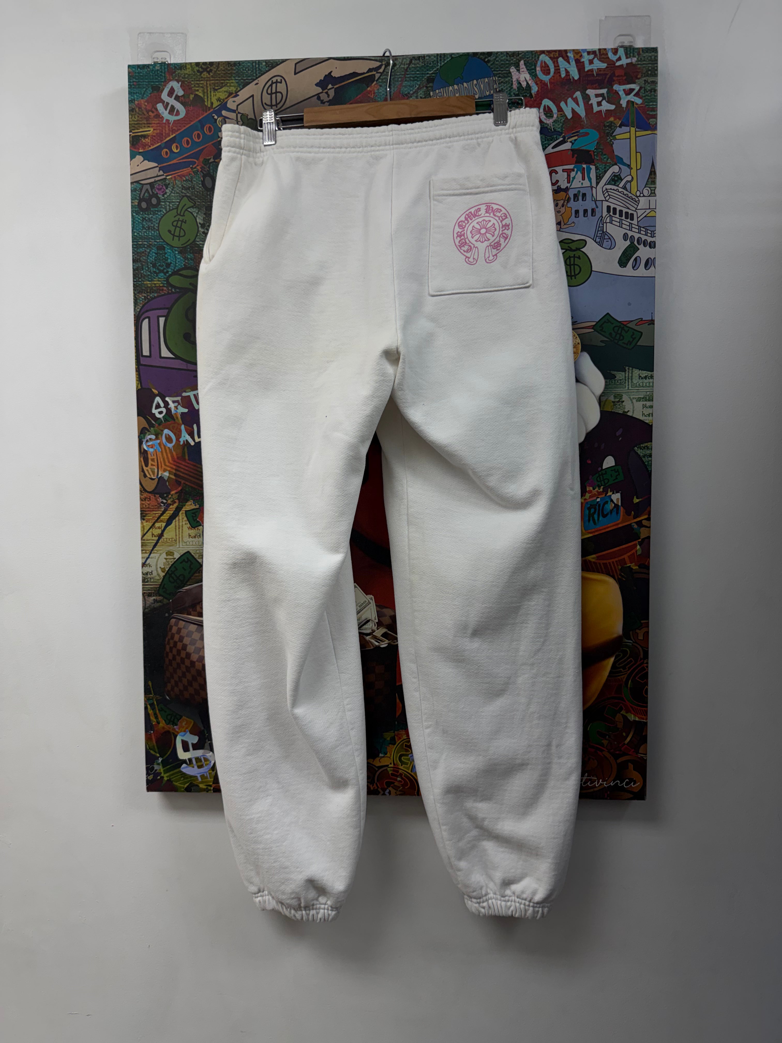 Chrome Hearts White Deadly Doll (With Pockets) Sweats