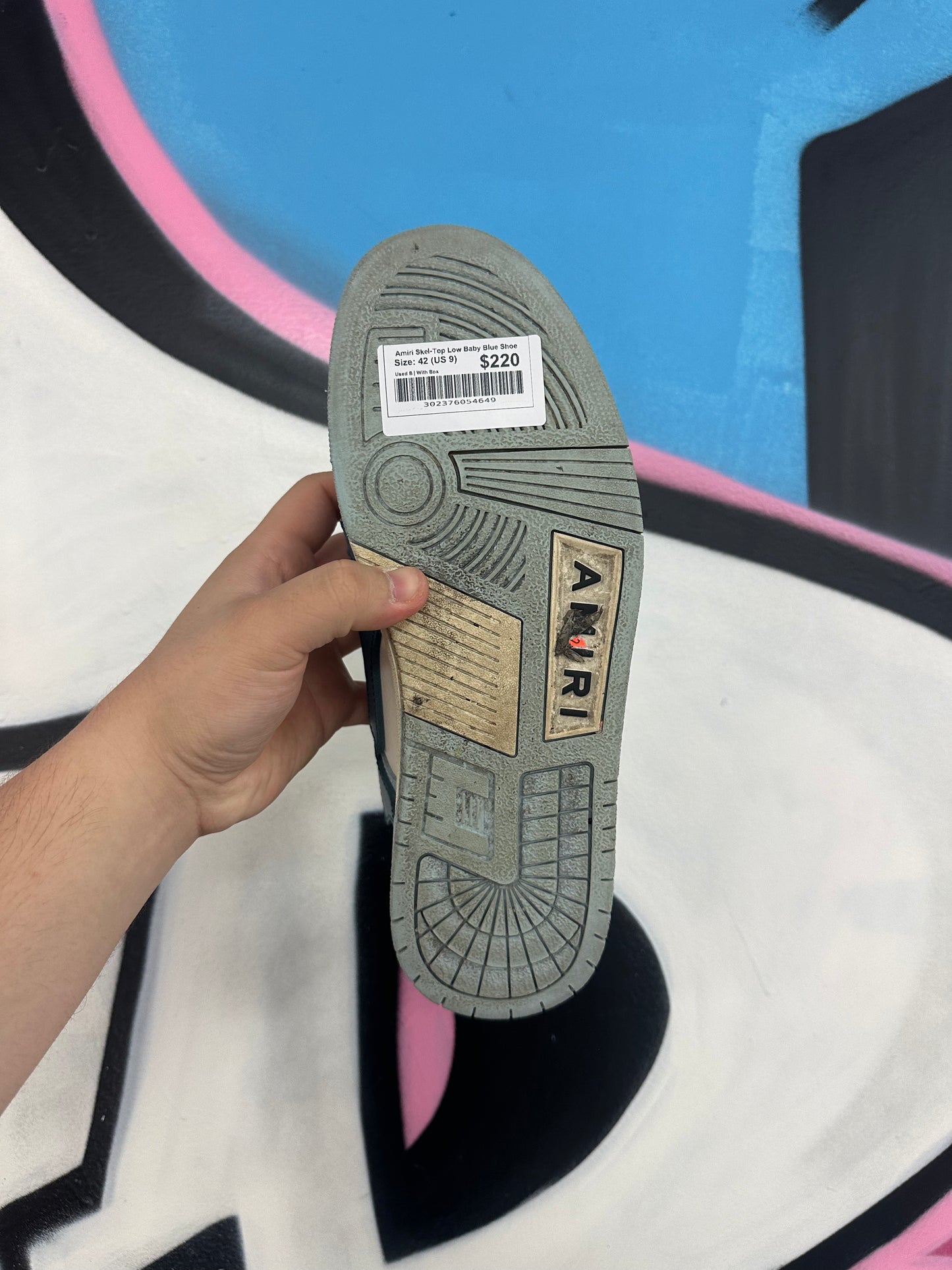 Amiri Skel-Top Low Baby Blue Shoe