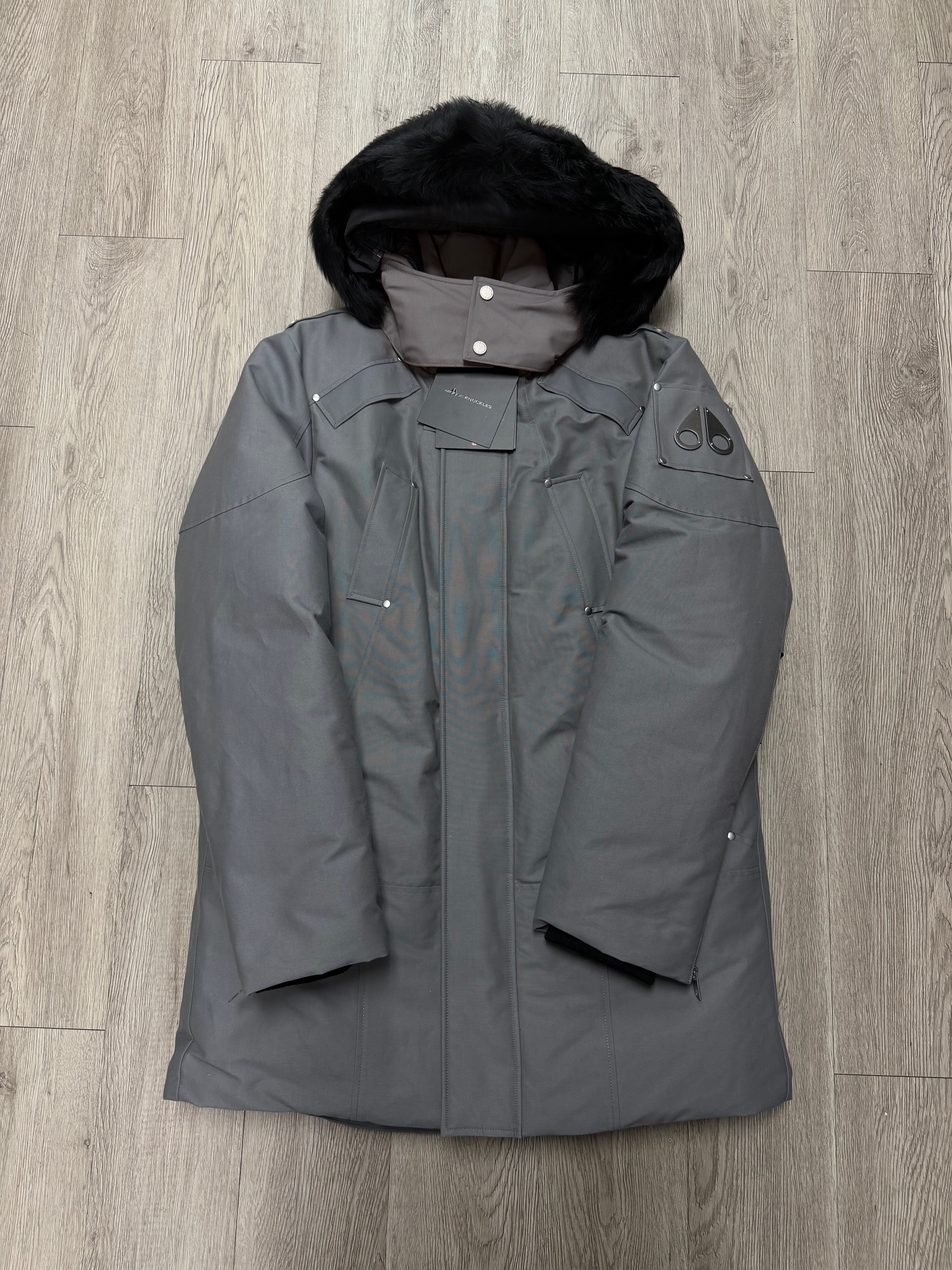 Moose Knuckles Slate Grey Parka Jacket