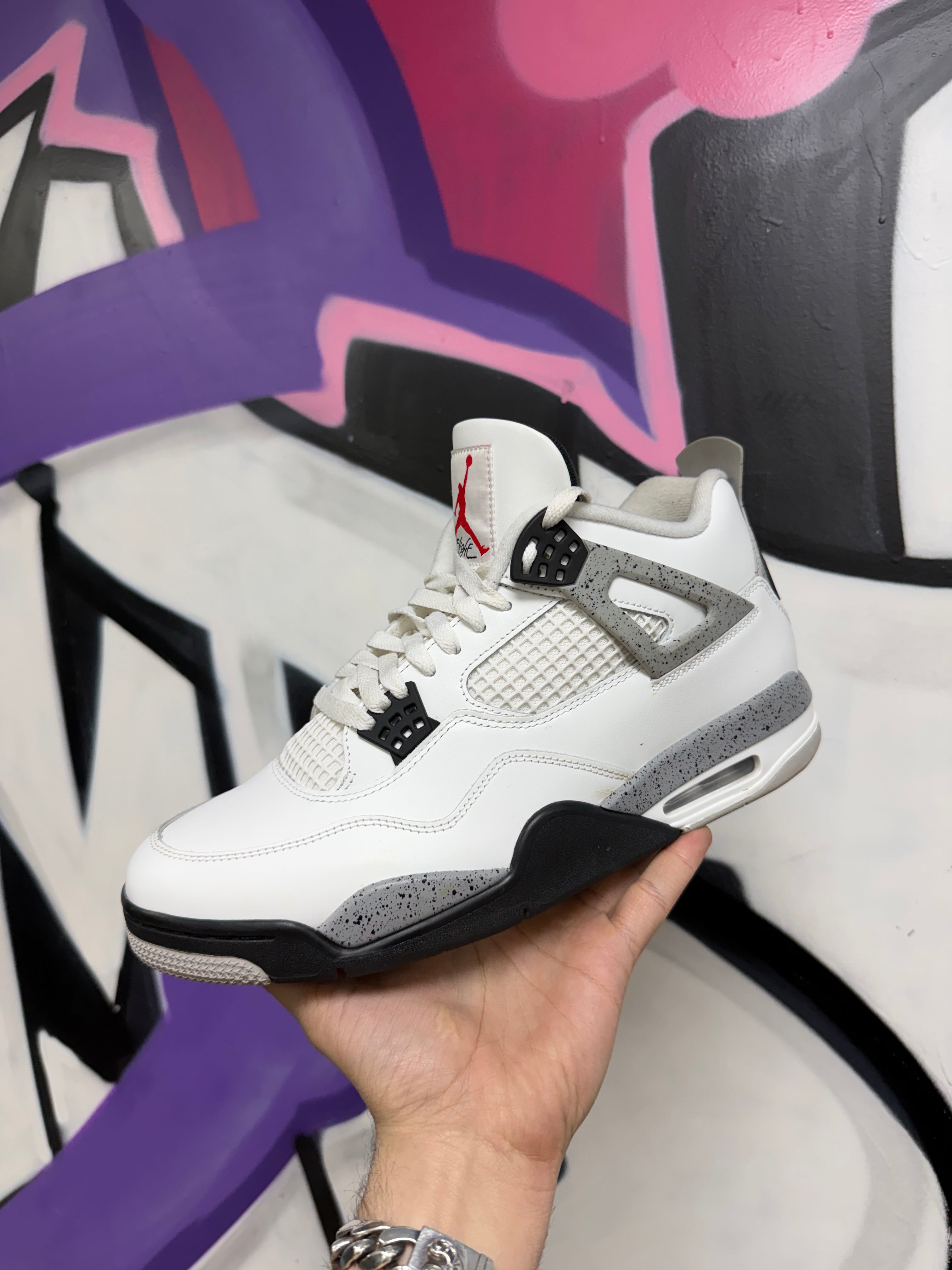 Jordan 4 White Cement Sneakers