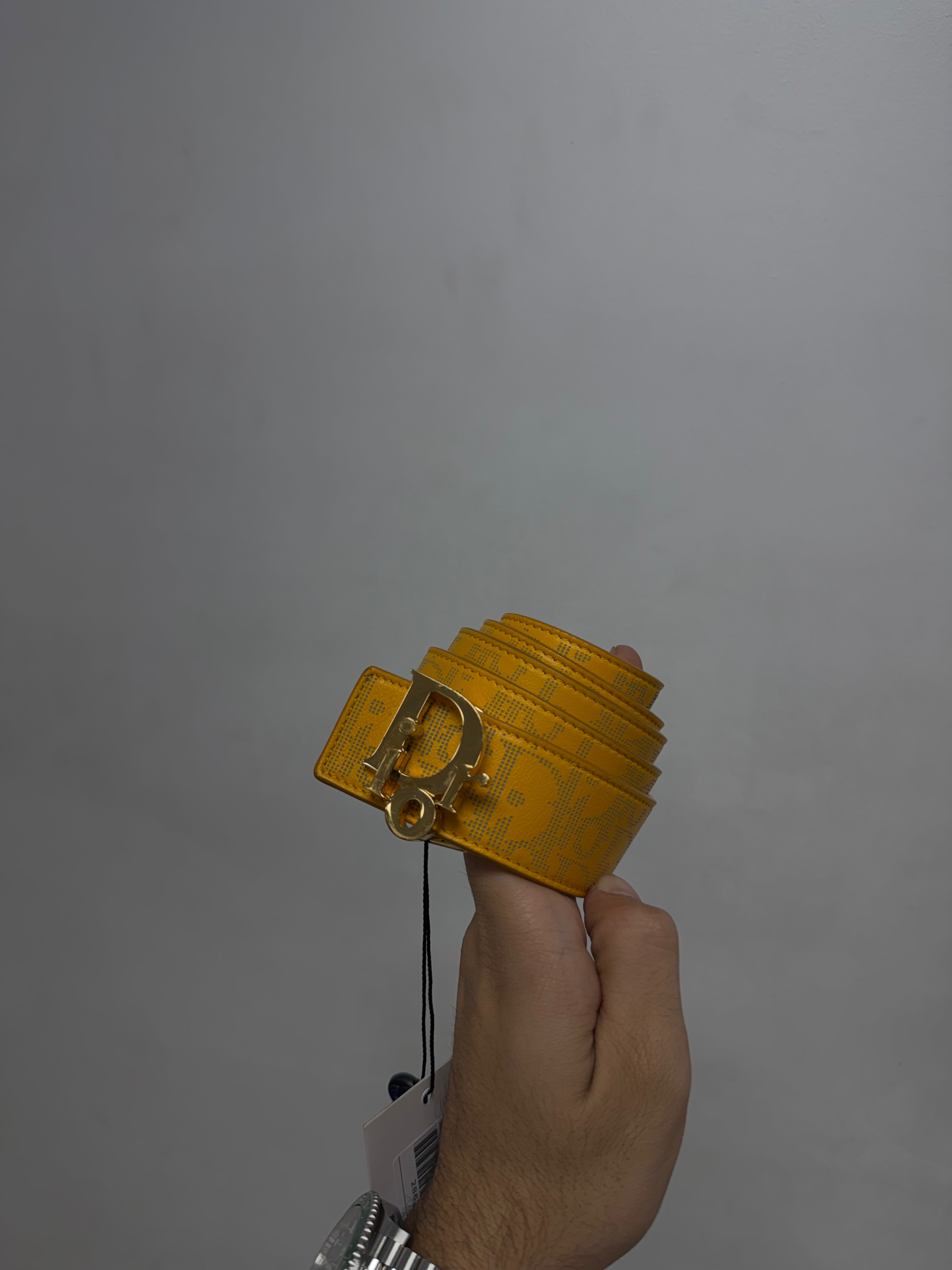 Dior Yellow Oblique Belt