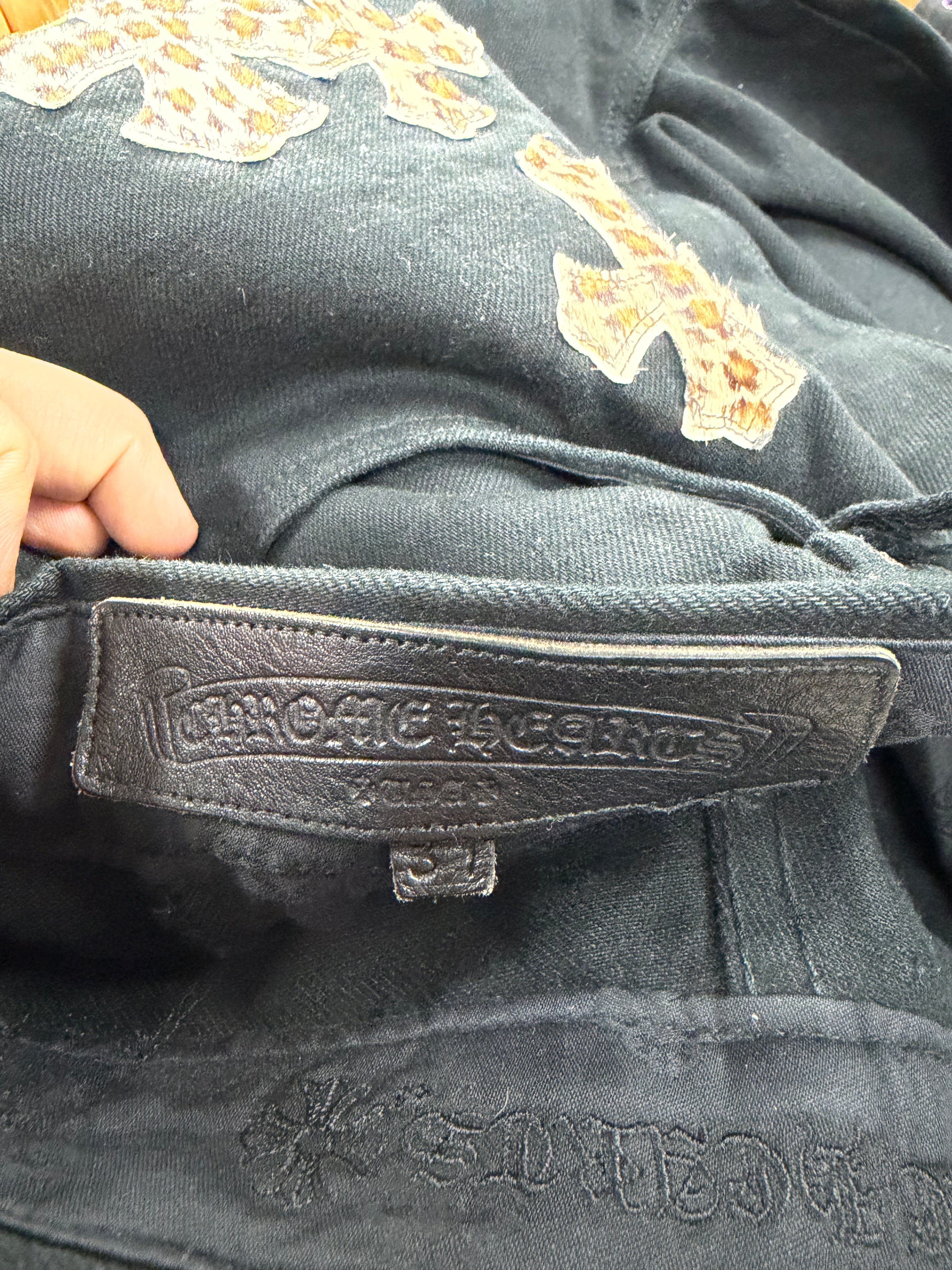 Chrome Hearts Black Slime Green Jeans