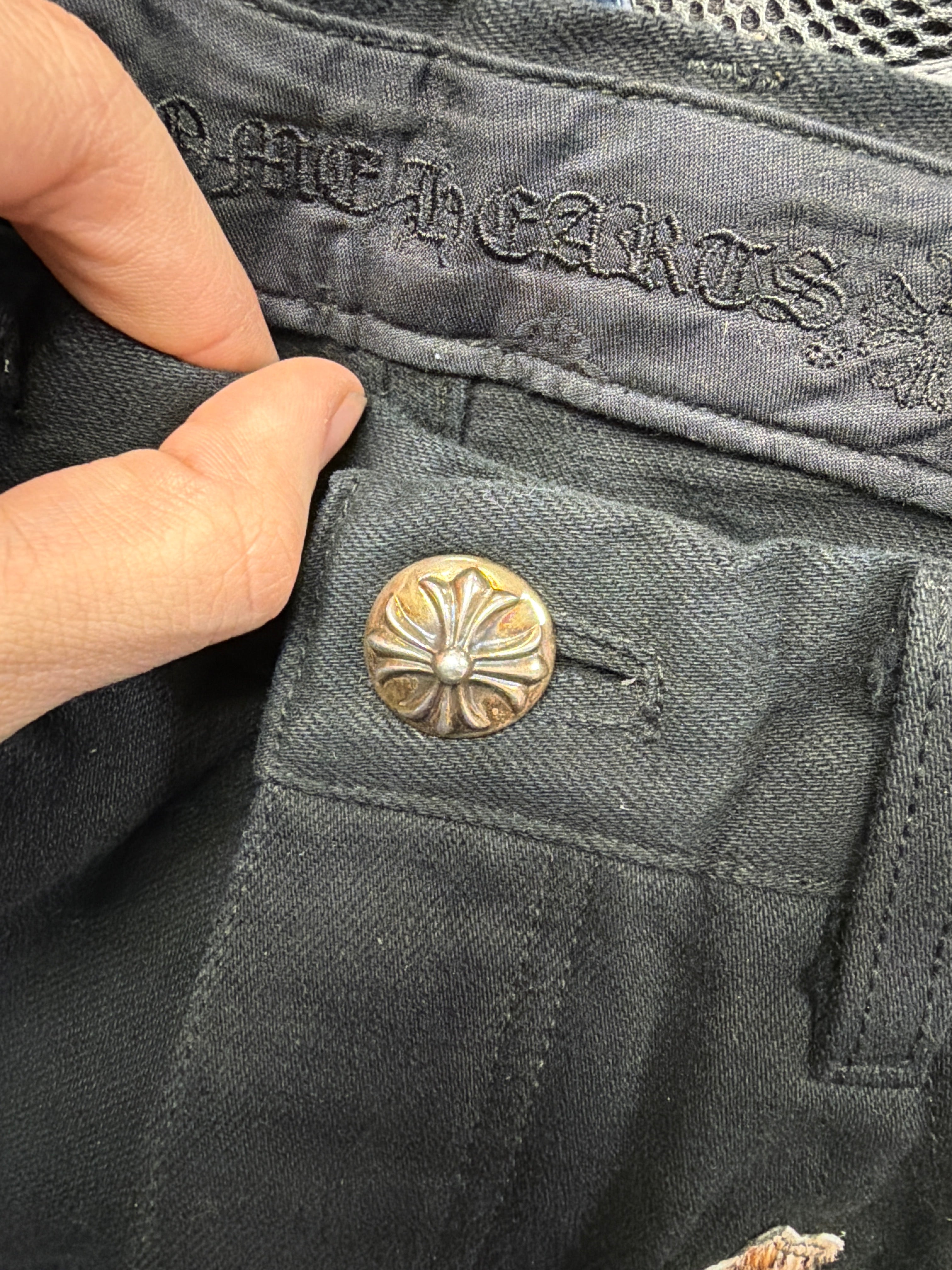 Chrome Hearts Black Slime Green Jeans