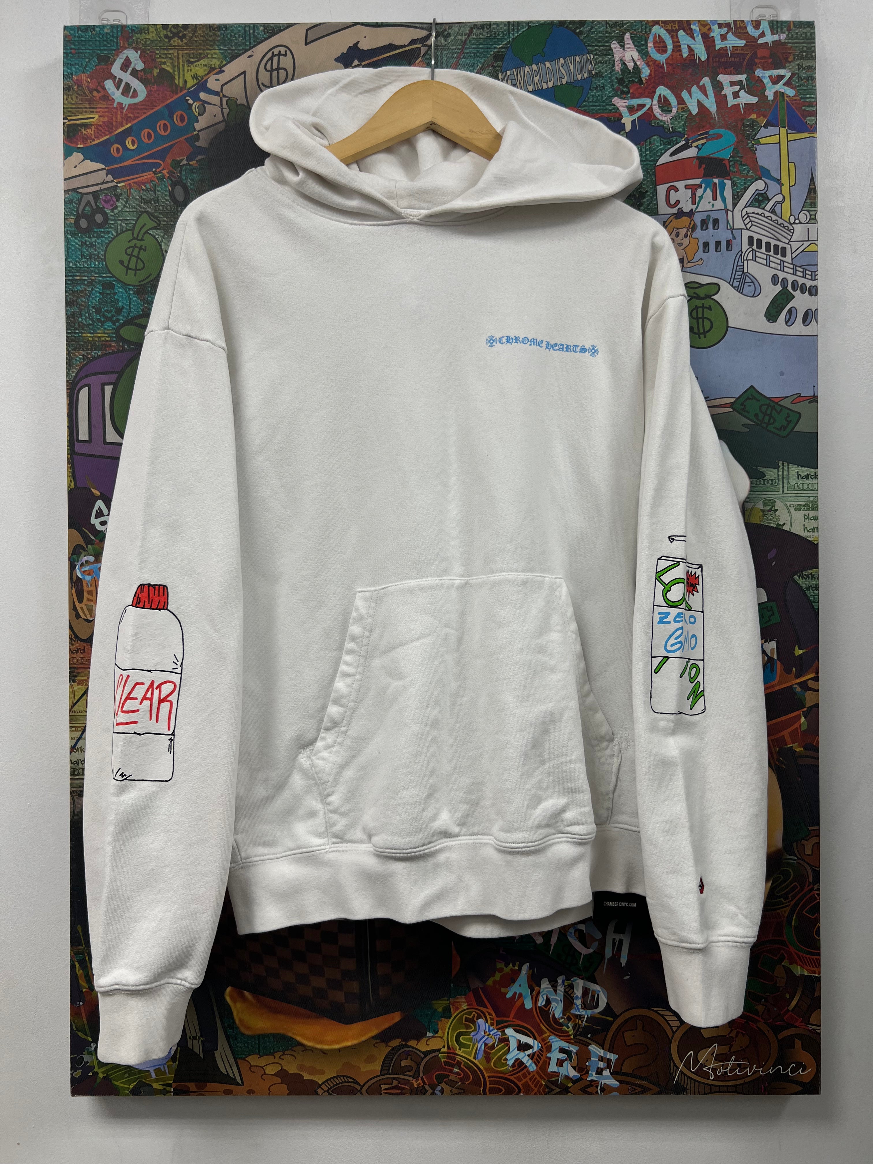 Chrome Hearts White Matty Boy Retro Cycle (Repaired) Hoodie