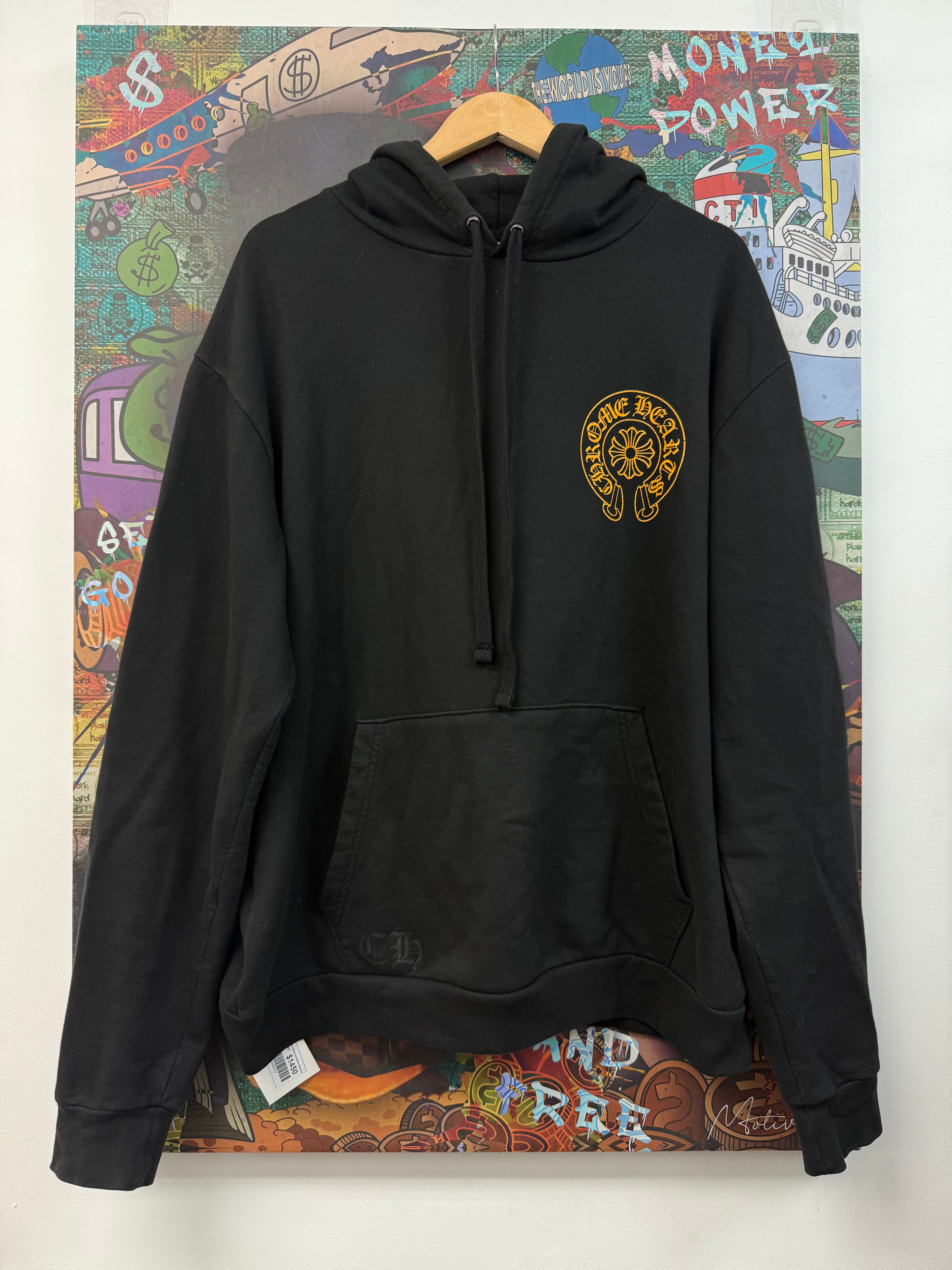 Chrome Hearts Black Yellow Online Horseshoe Sweatsuit
