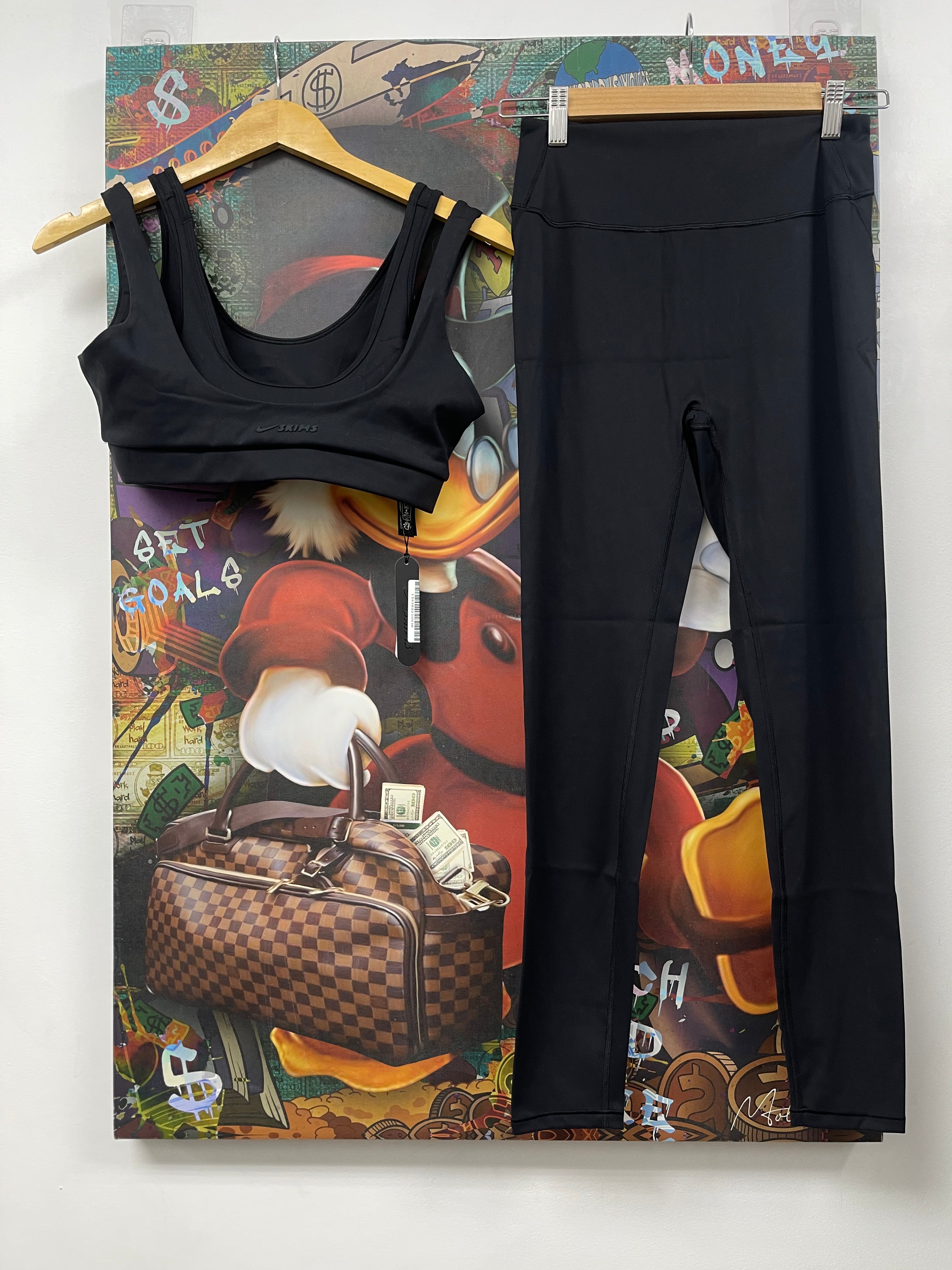 Skims x Nike Black Sports Bra & Leggings Set