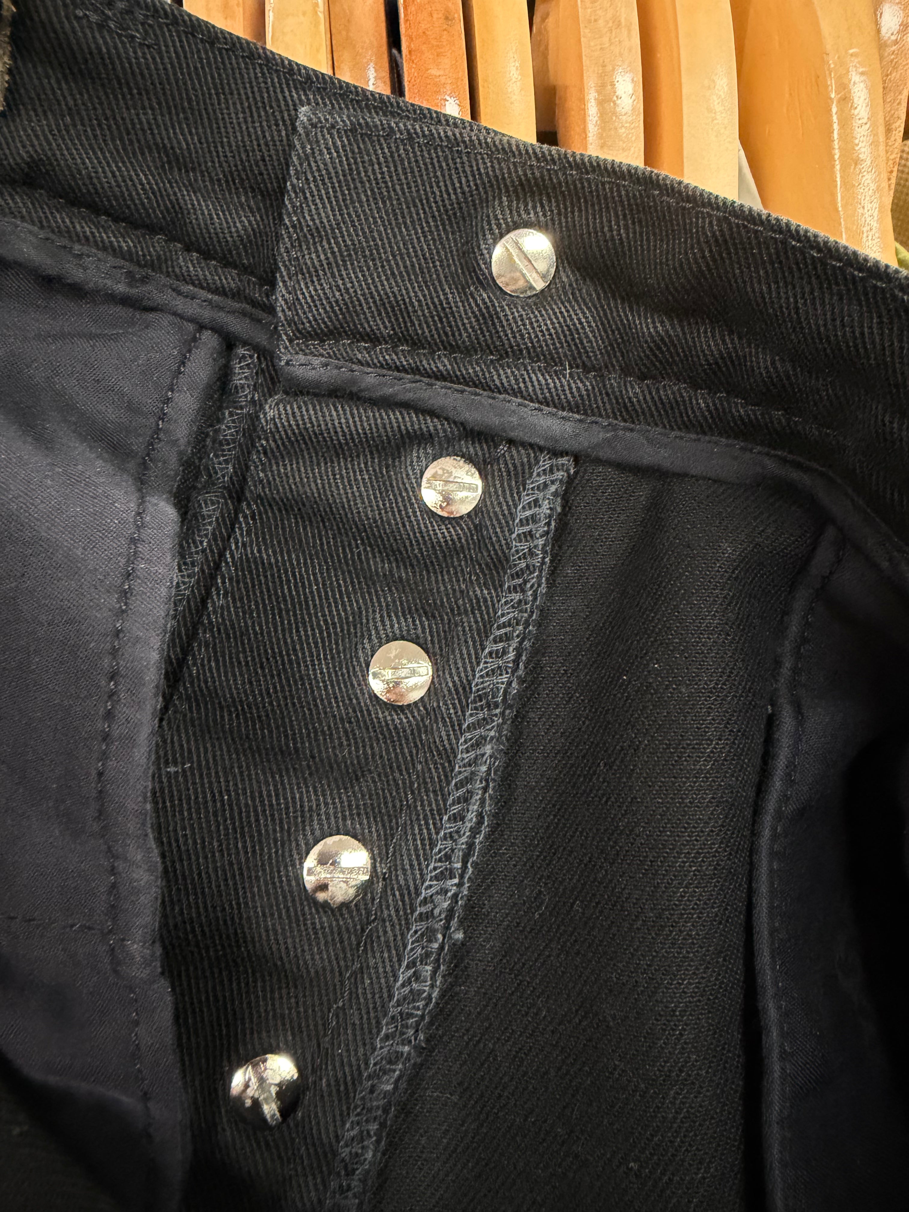 Chrome Hearts Black Fleur Knee Jeans