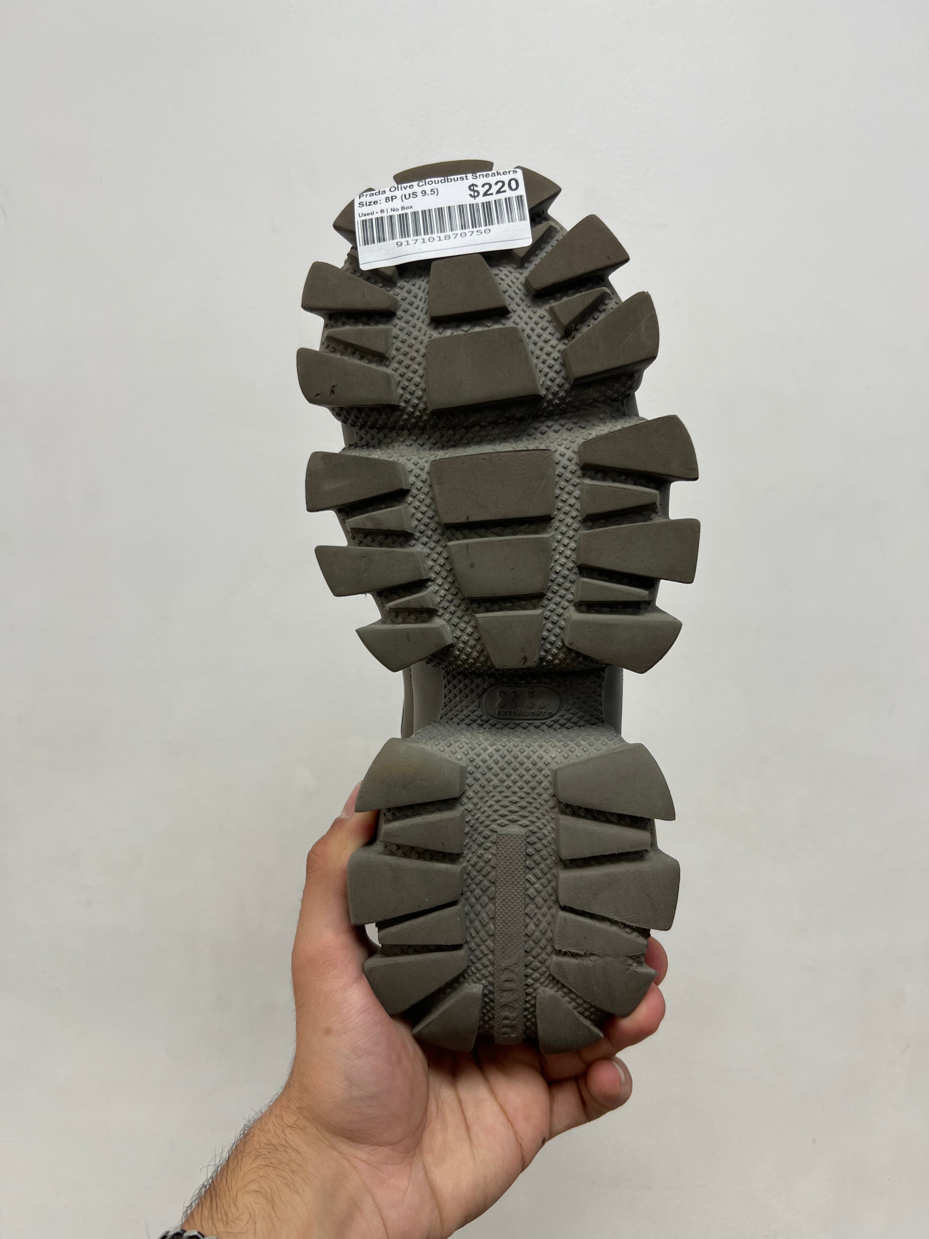 Prada Olive Cloudbust Sneakers