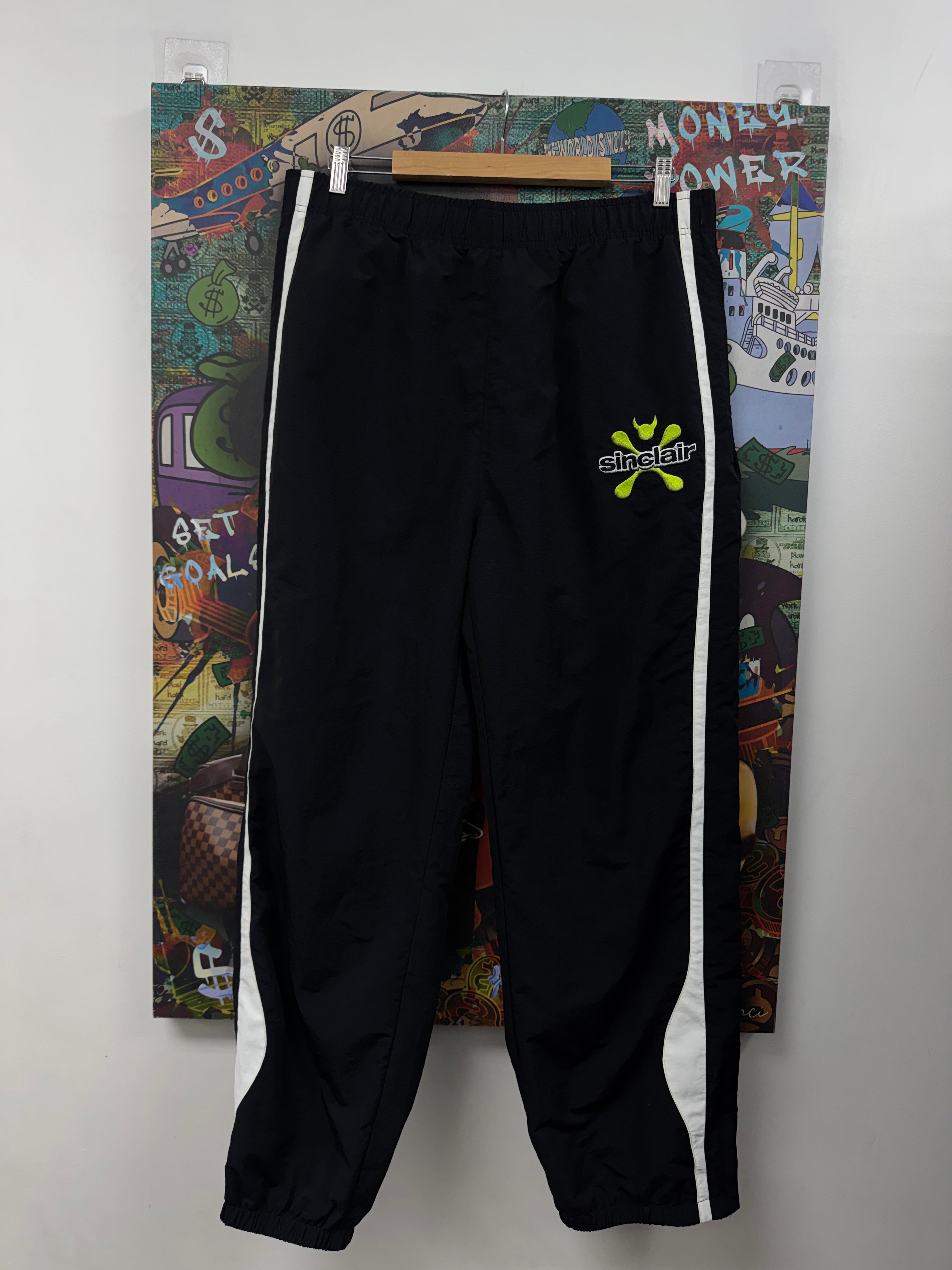 Sinclair Black Slime Striped Track Pants