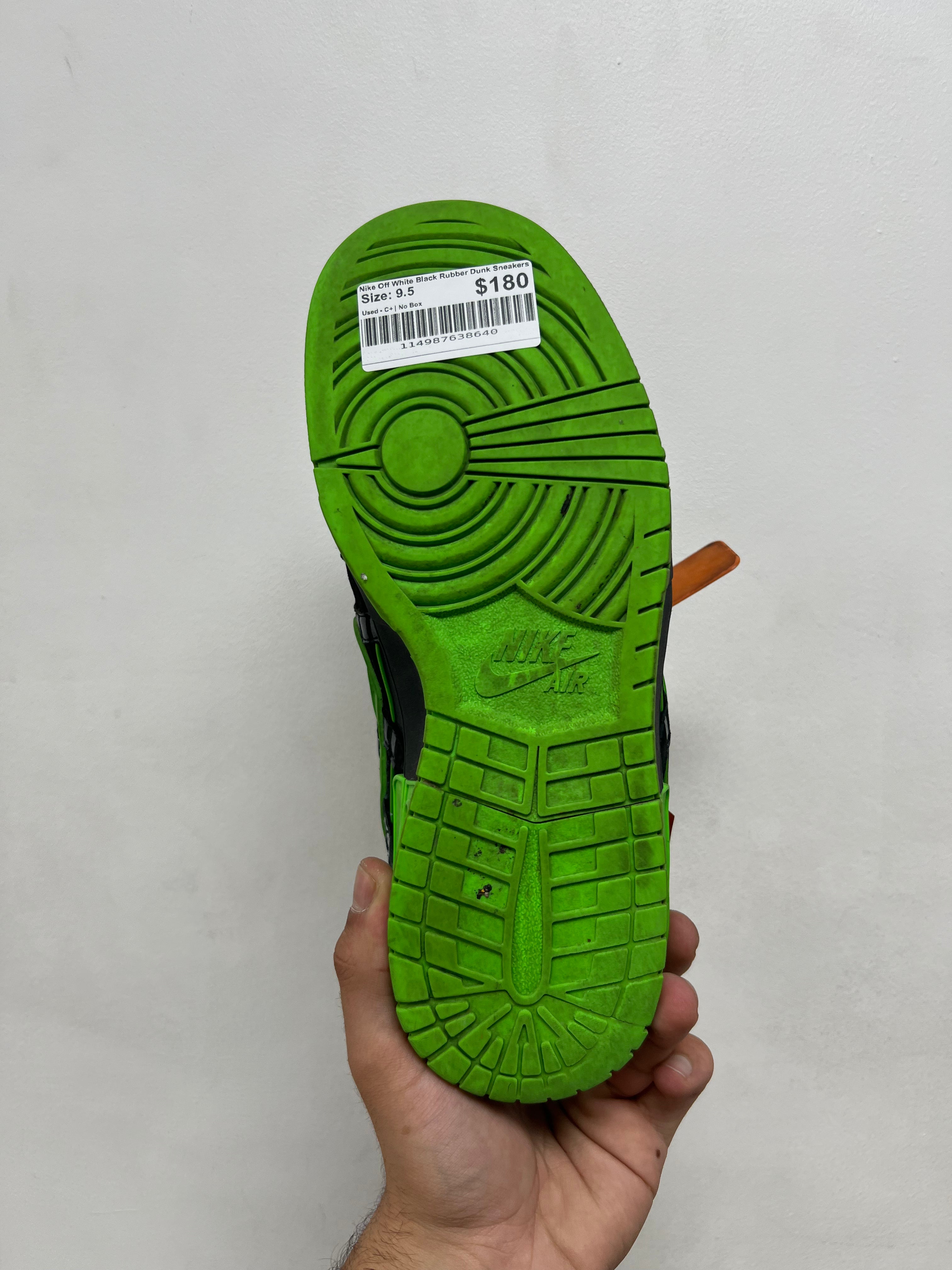 Nike Off White Black Rubber Dunk Sneakers