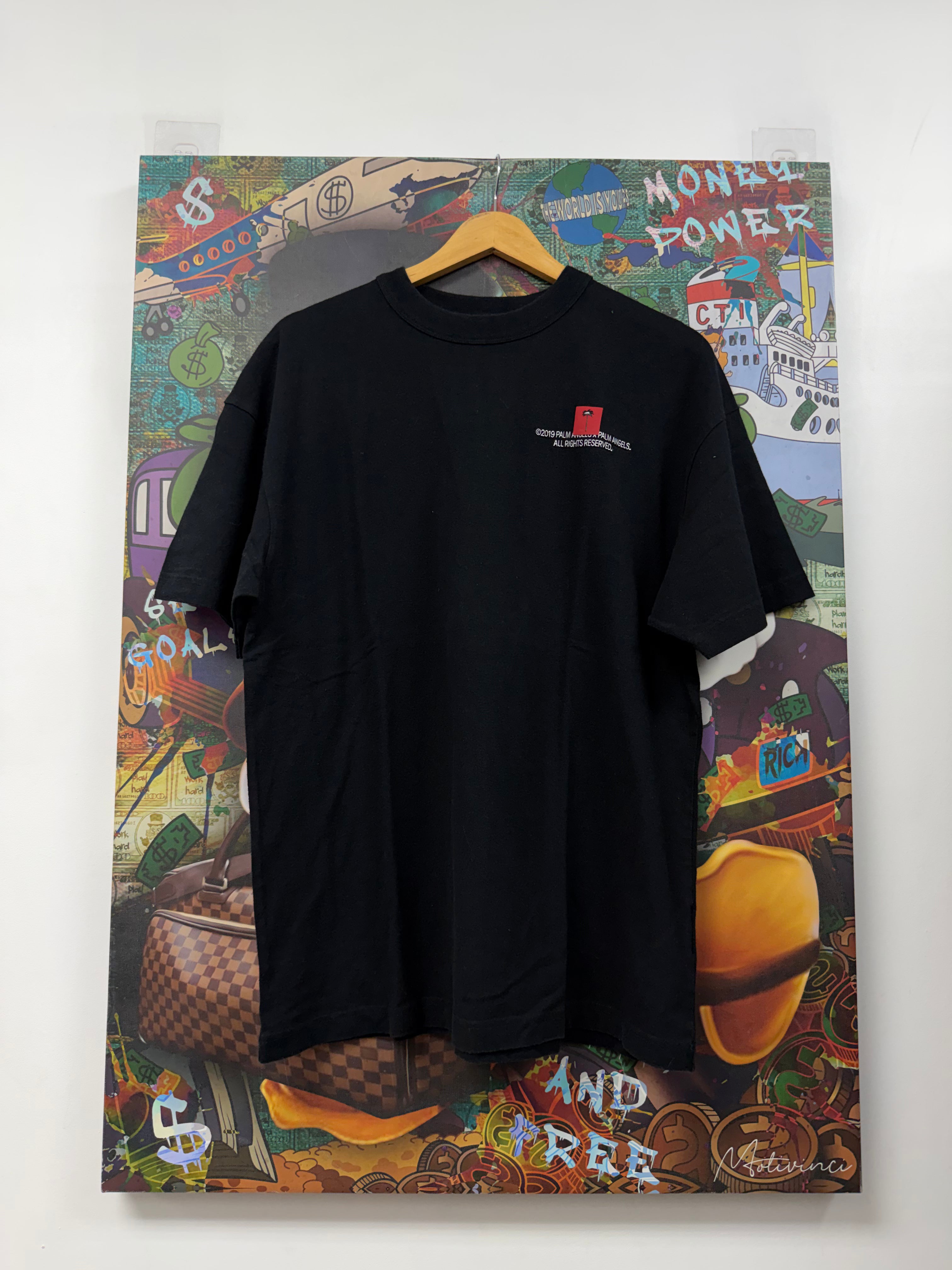Palm Angels Black Red Classic Tee