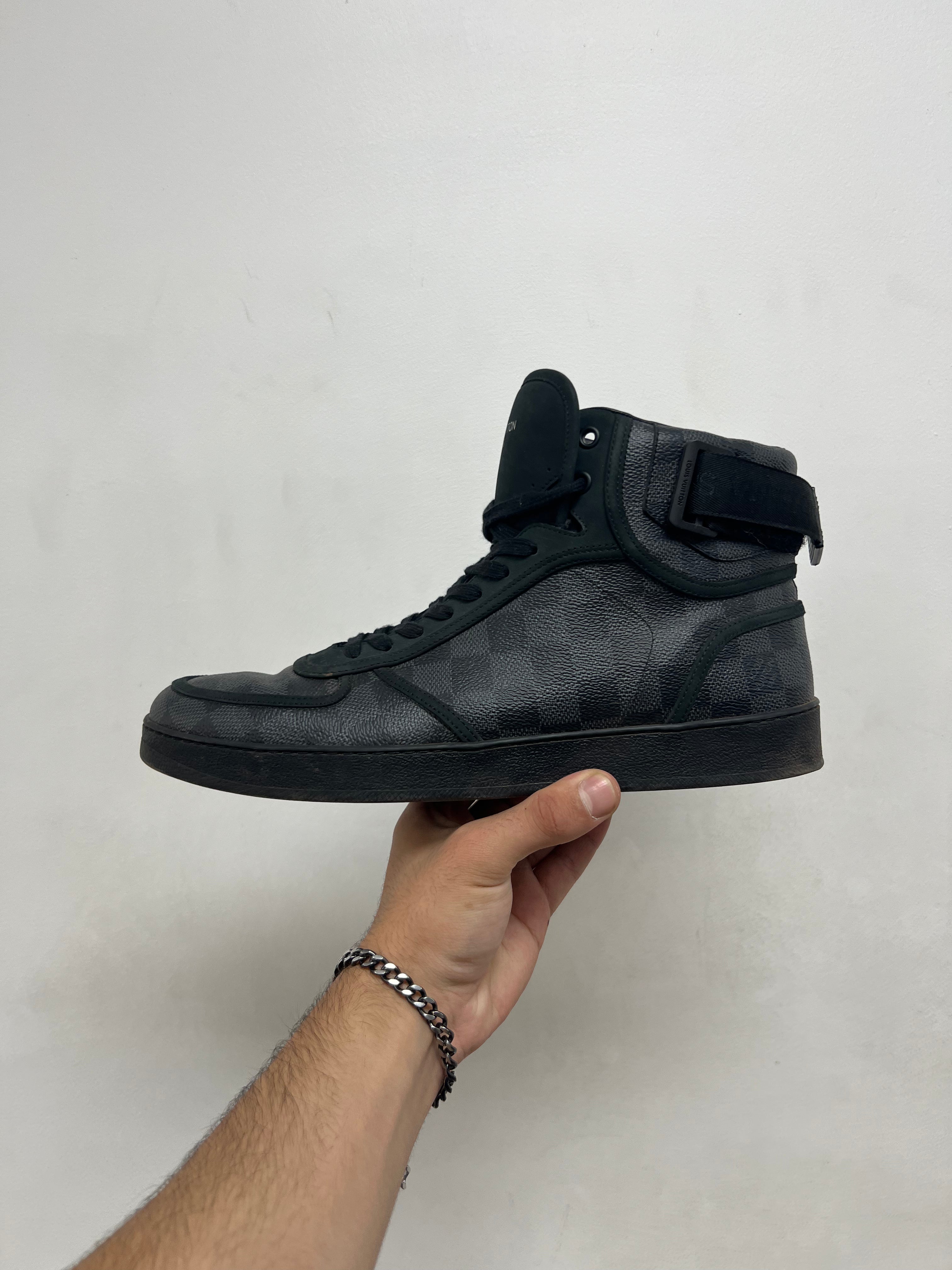 Louis Vuitton Black Damier High Sneakers