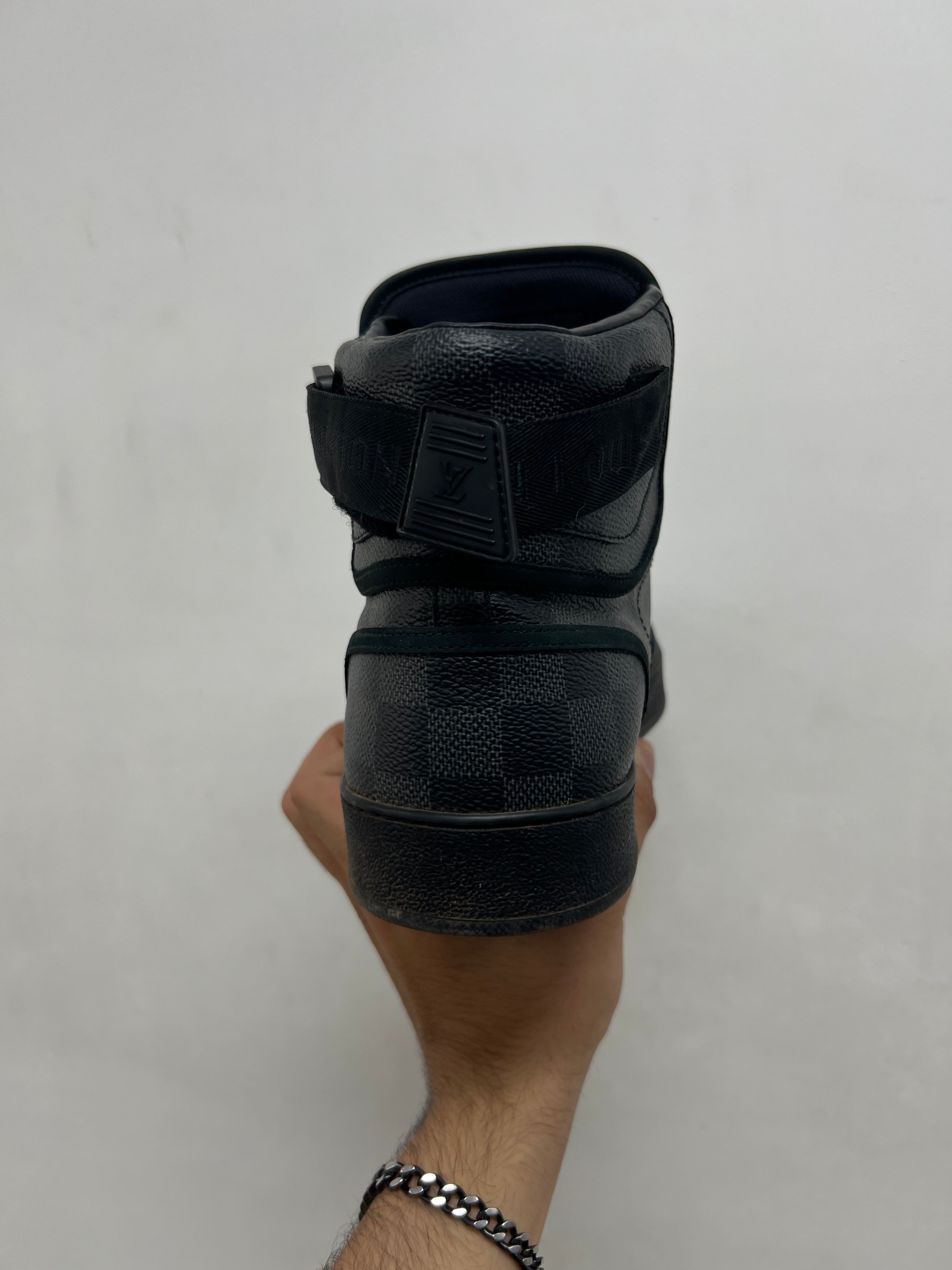 Louis Vuitton Black Damier High Sneakers