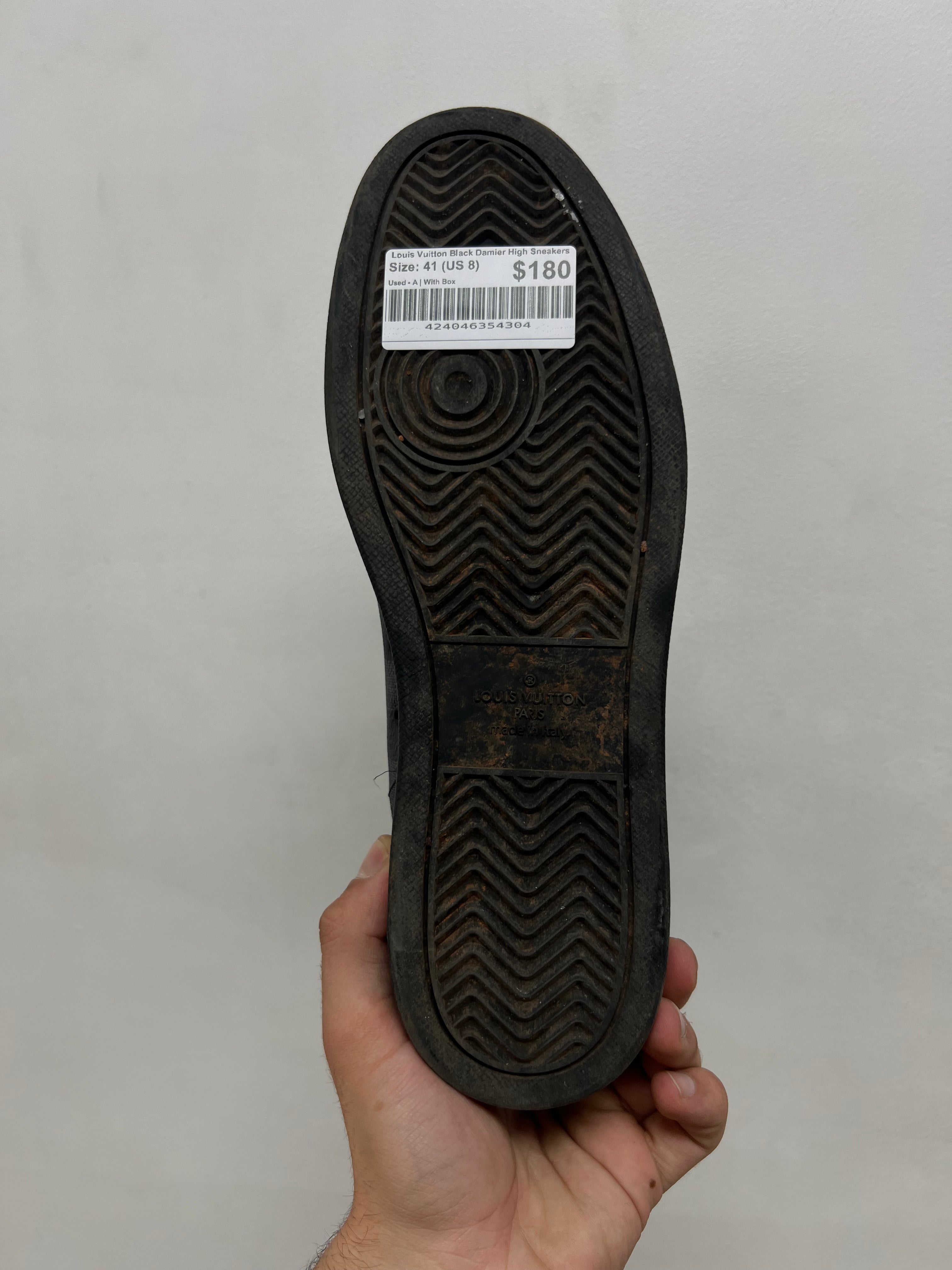 Louis Vuitton Black Damier High Sneakers