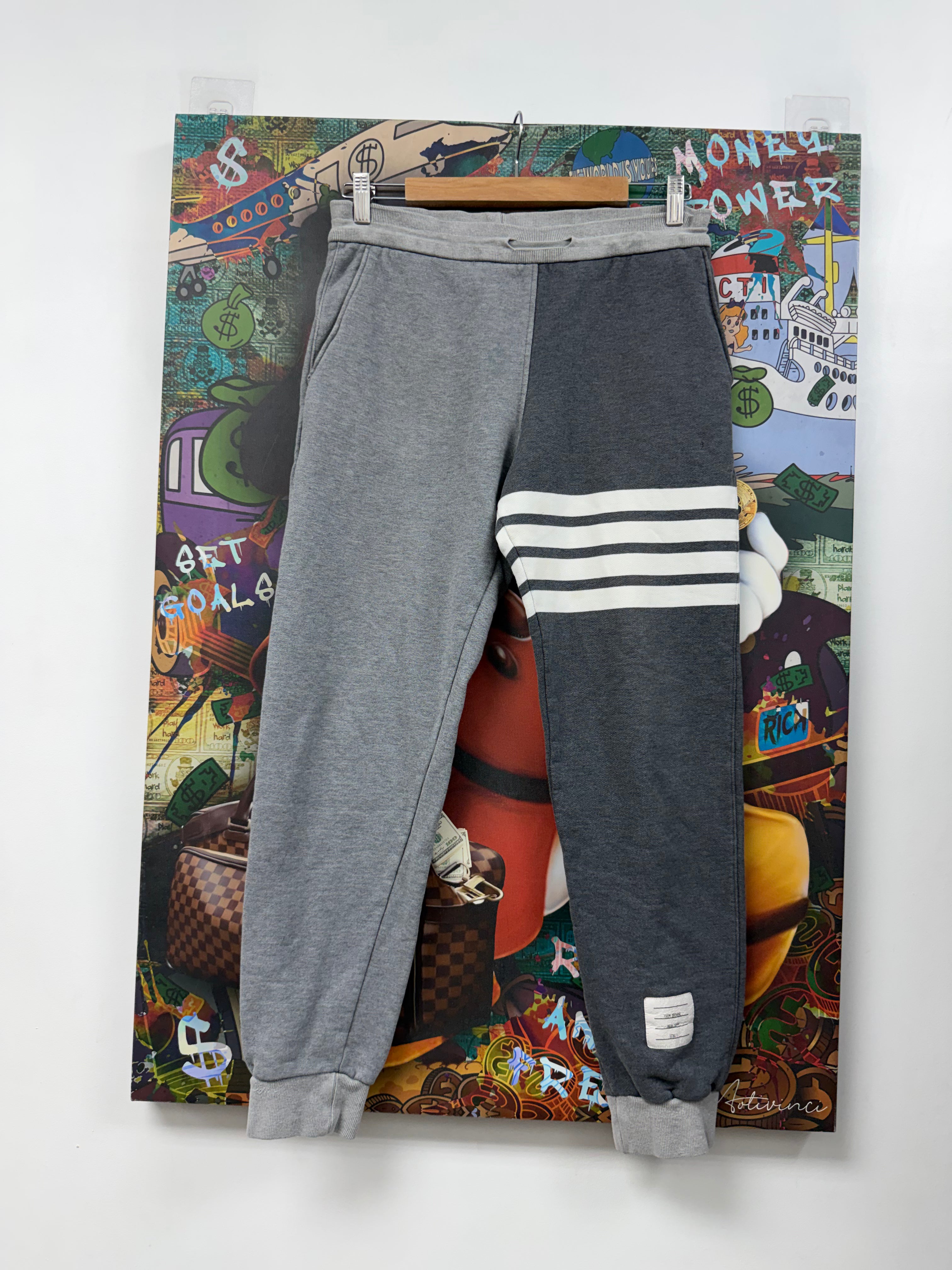 Thom Browne Grey Patchwork 4 Bar (1) Sweats